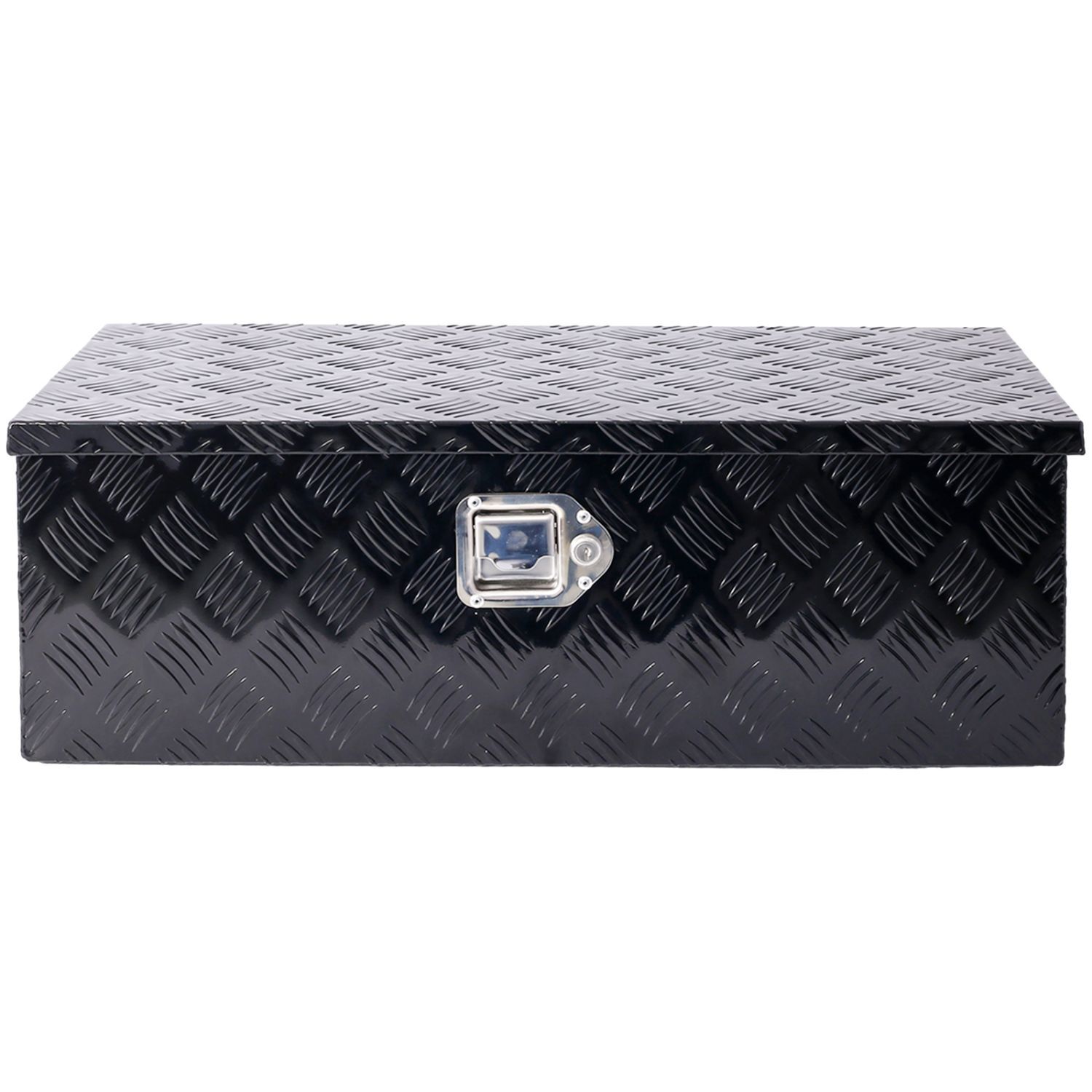 Caja de herramientas negra para remolque de aluminio de 30 pulgadas x 13 pulgadas x 10.2 pulgadas Kahomvis