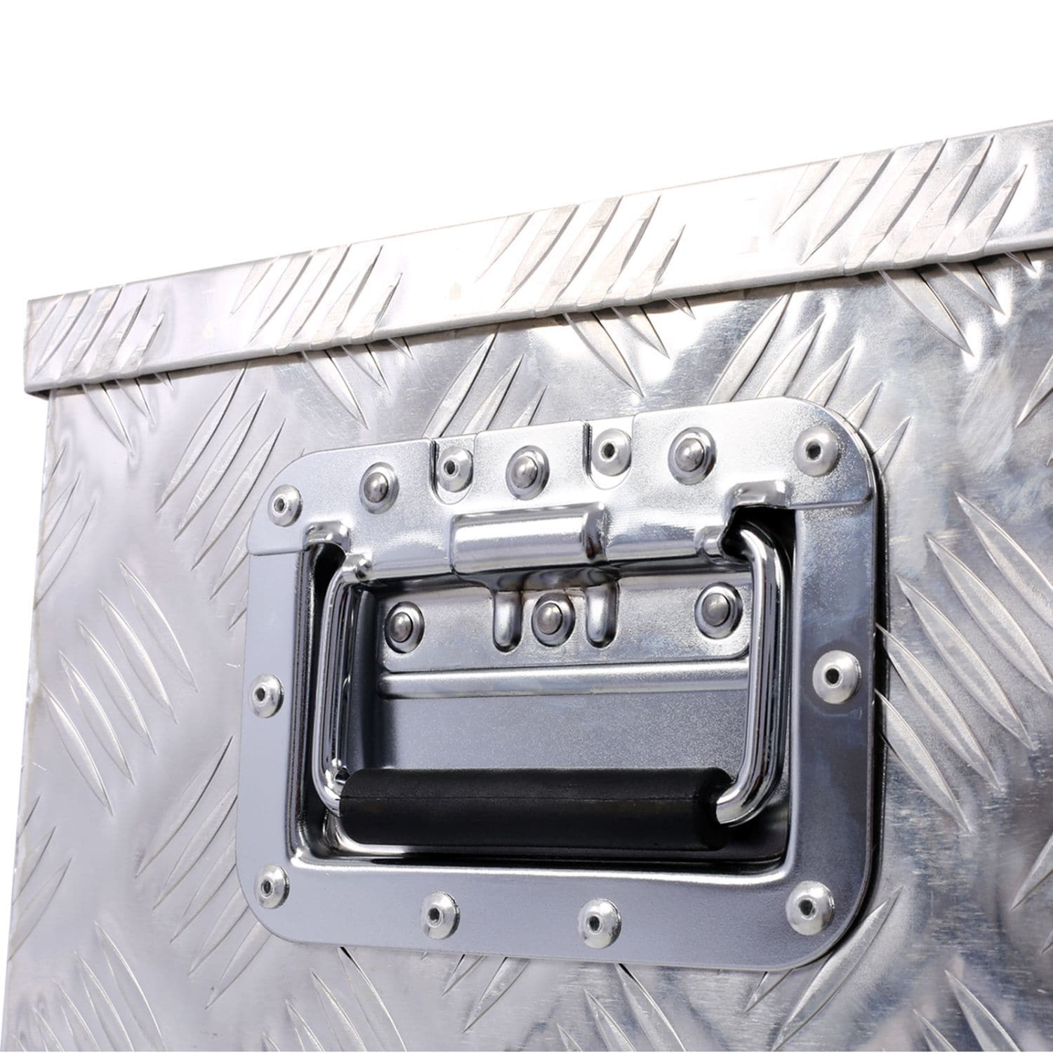 Caja de herramientas para remolque de aluminio plateado de 30 pulgadas x 13 pulgadas x 10.2 pulgadas Kahomvis GH-QPW4-860