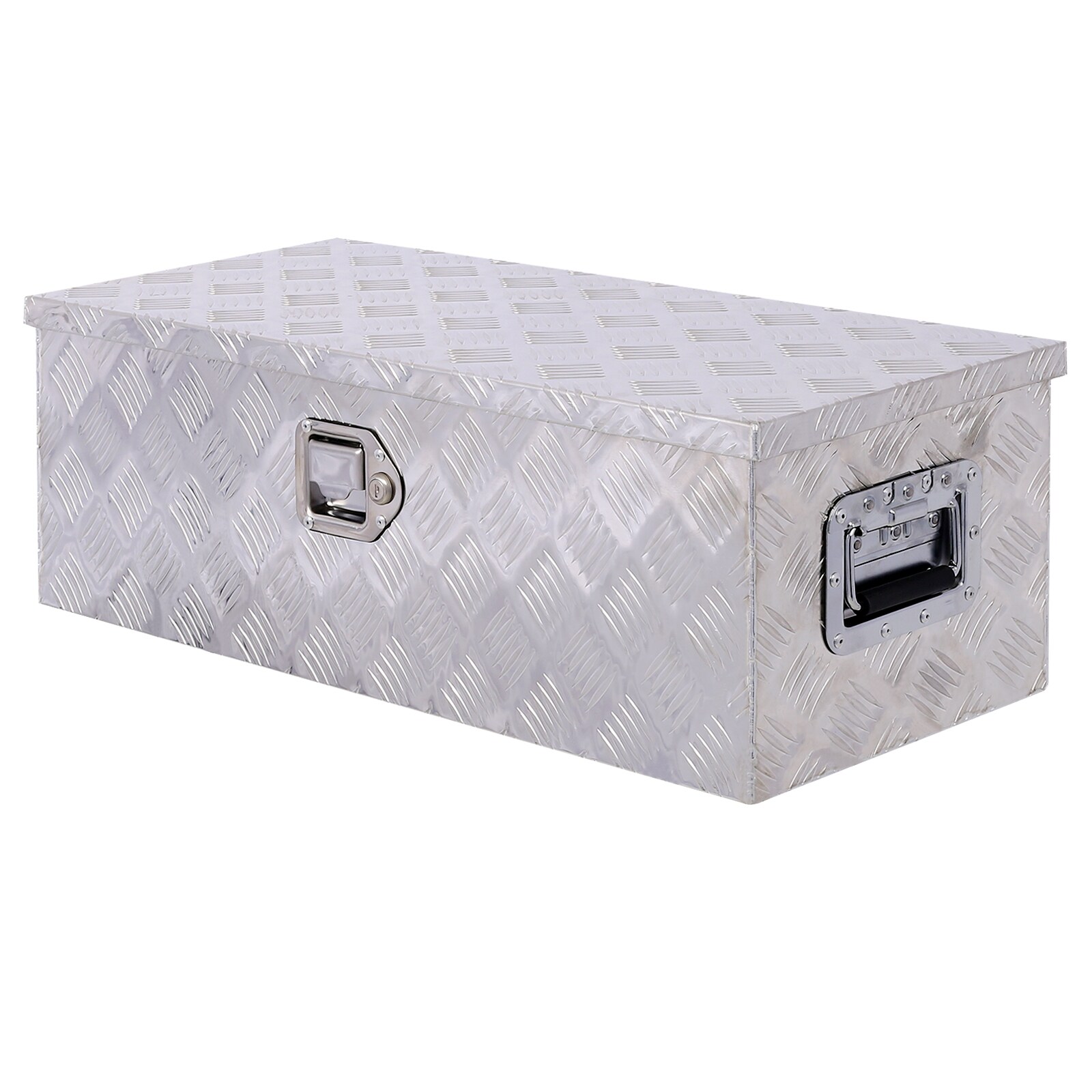 Caja de herramientas para camioneta de aluminio plateado Maocao Hoom de 29.9 pulgadas x 13 pulgadas x 10.2 pulgadas BH81860
