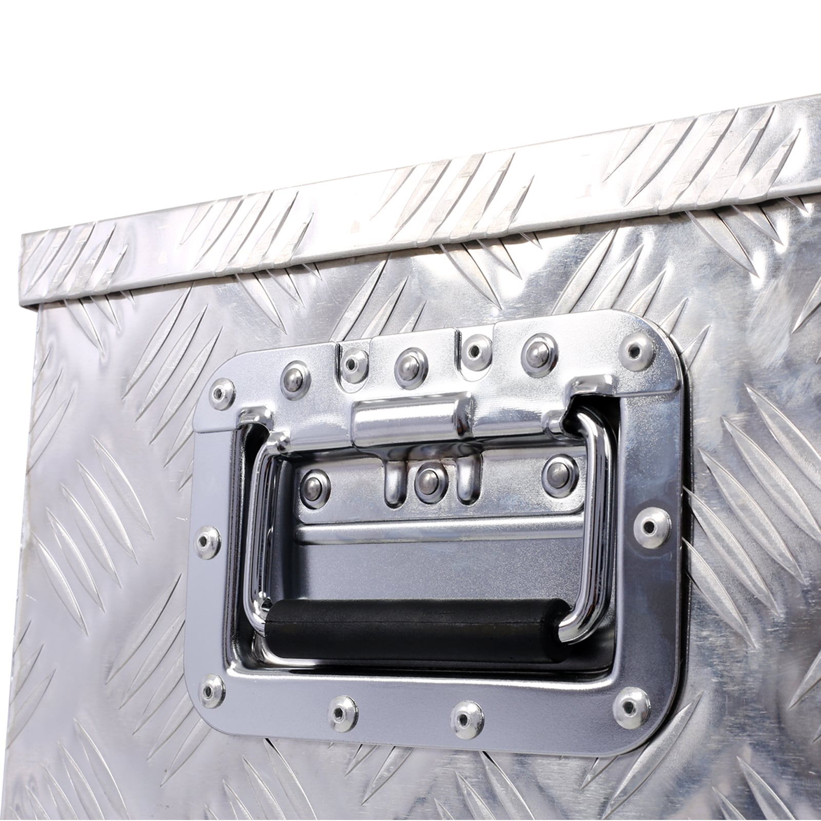 Caja de herramientas para camioneta de aluminio plateado Maocao Hoom de 29.9 pulgadas x 13 pulgadas x 10.2 pulgadas BH81860