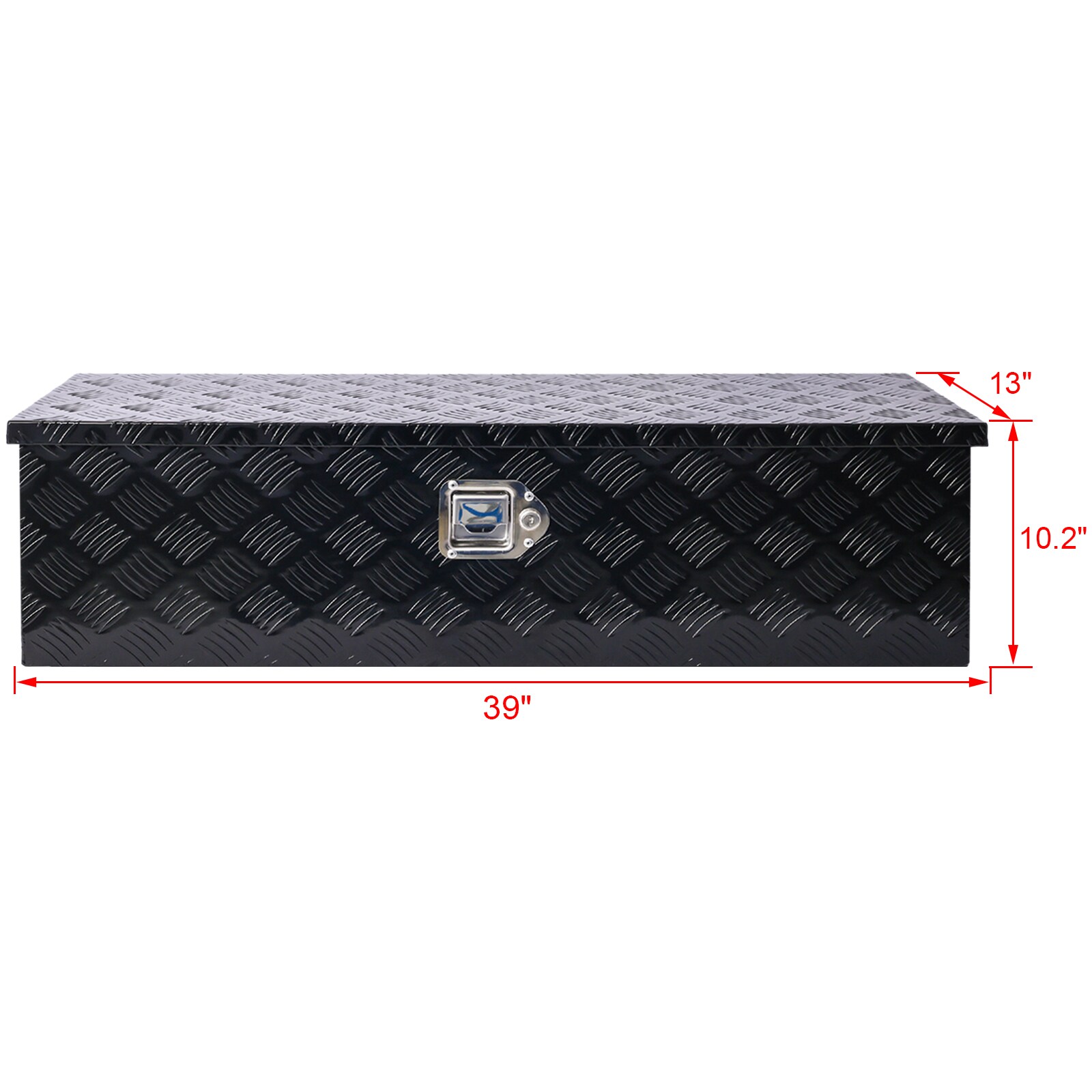 Caja de herramientas negra de aluminio para camioneta bajo el cuerpo Maocao Hoom de 39 pulgadas x 13 pulgadas x 10.2 pulgadas BH81855.