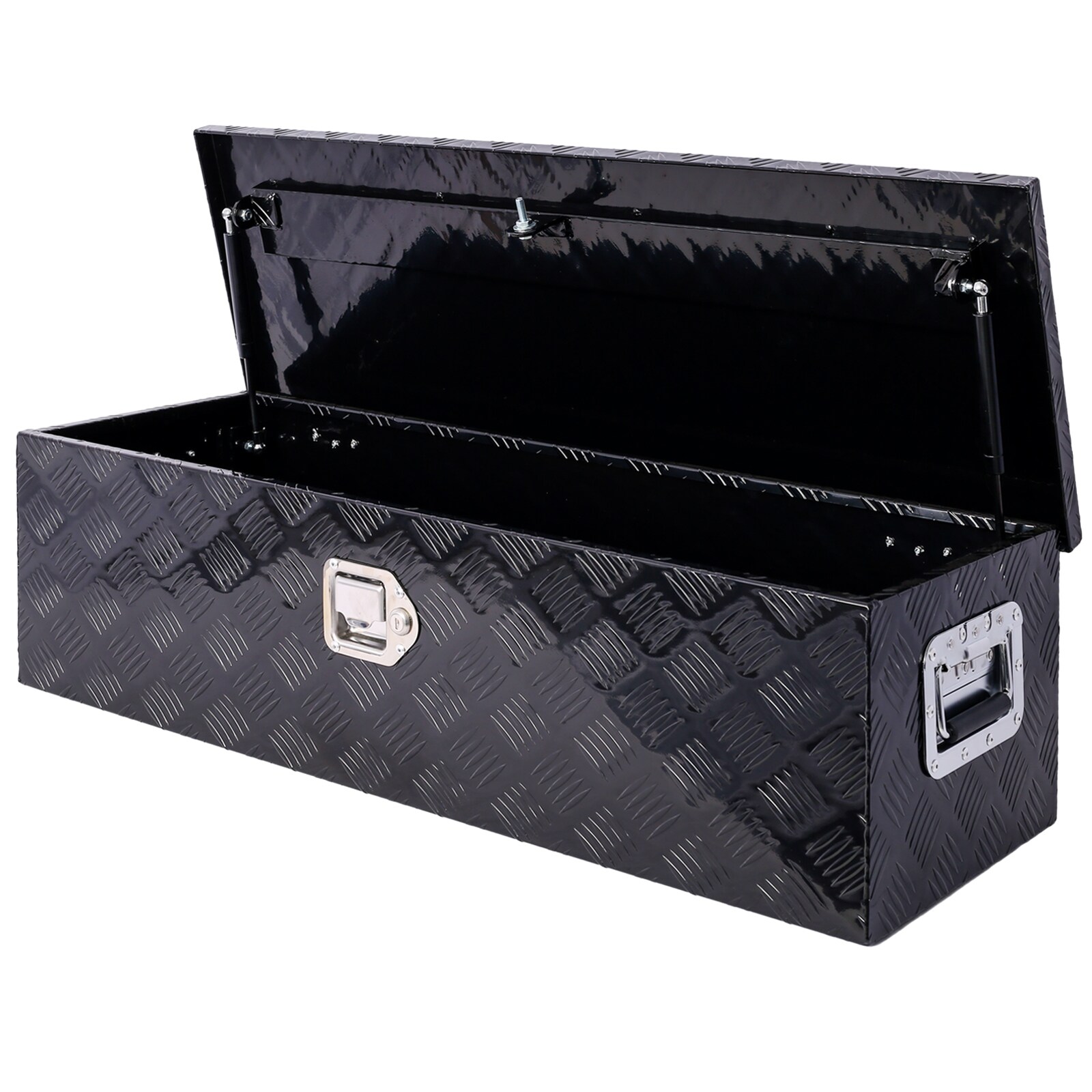 Caja de herramientas negra de aluminio para camioneta bajo el cuerpo Maocao Hoom de 39 pulgadas x 13 pulgadas x 10.2 pulgadas BH81855.