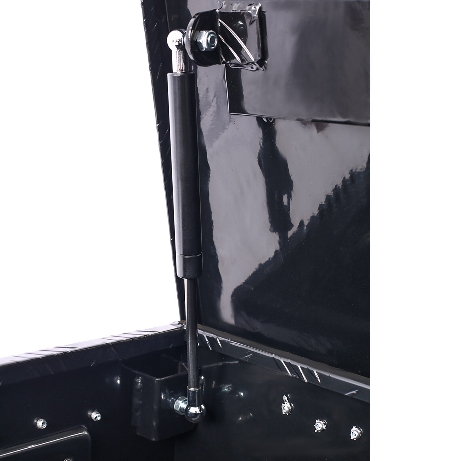 Caja de herramientas negra de aluminio para camioneta bajo el cuerpo Maocao Hoom de 39 pulgadas x 13 pulgadas x 10.2 pulgadas BH81855.