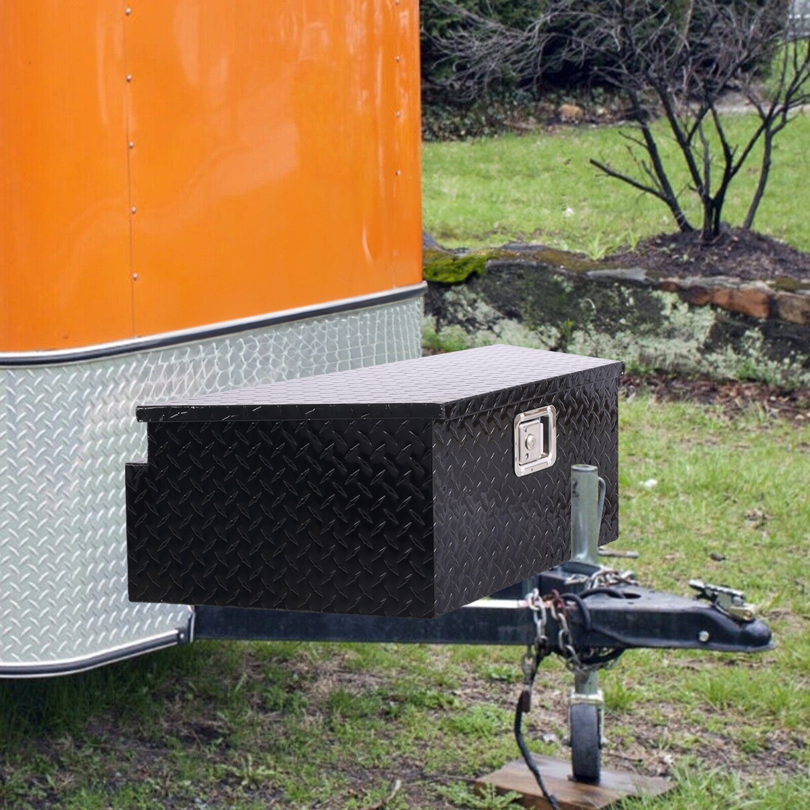 Caja de herramientas para camioneta debajo del cuerpo de aluminio negro Maocao Hoom 39 pulgadas x 16.5 pulgadas x 11.8 pulgadas BH81851
