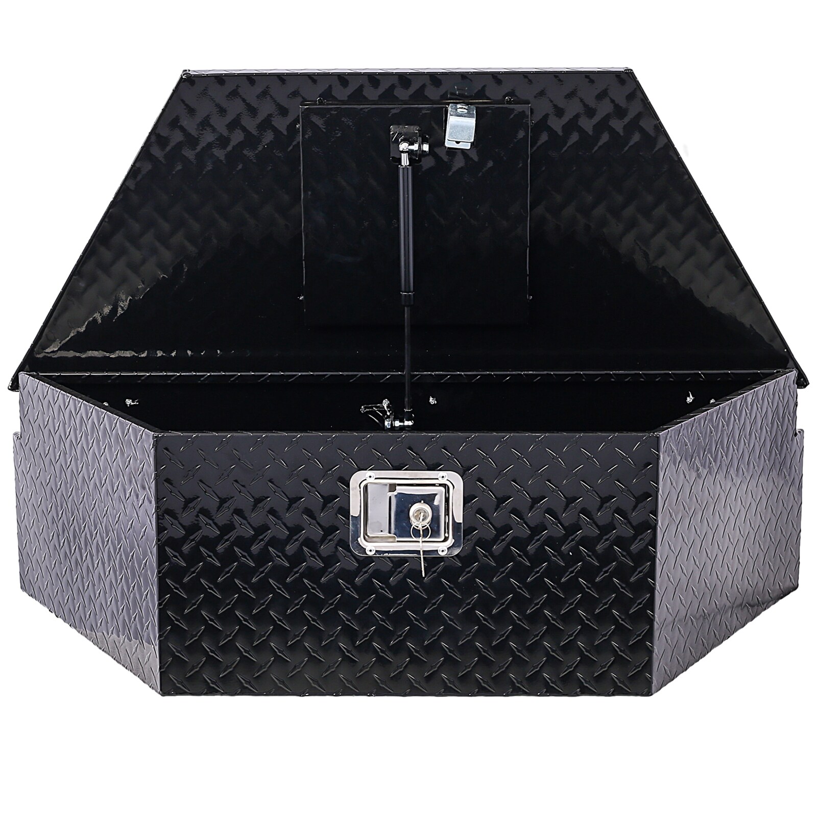 Caja de herramientas para camioneta debajo del cuerpo de aluminio negro Maocao Hoom 39 pulgadas x 16.5 pulgadas x 11.8 pulgadas BH81851