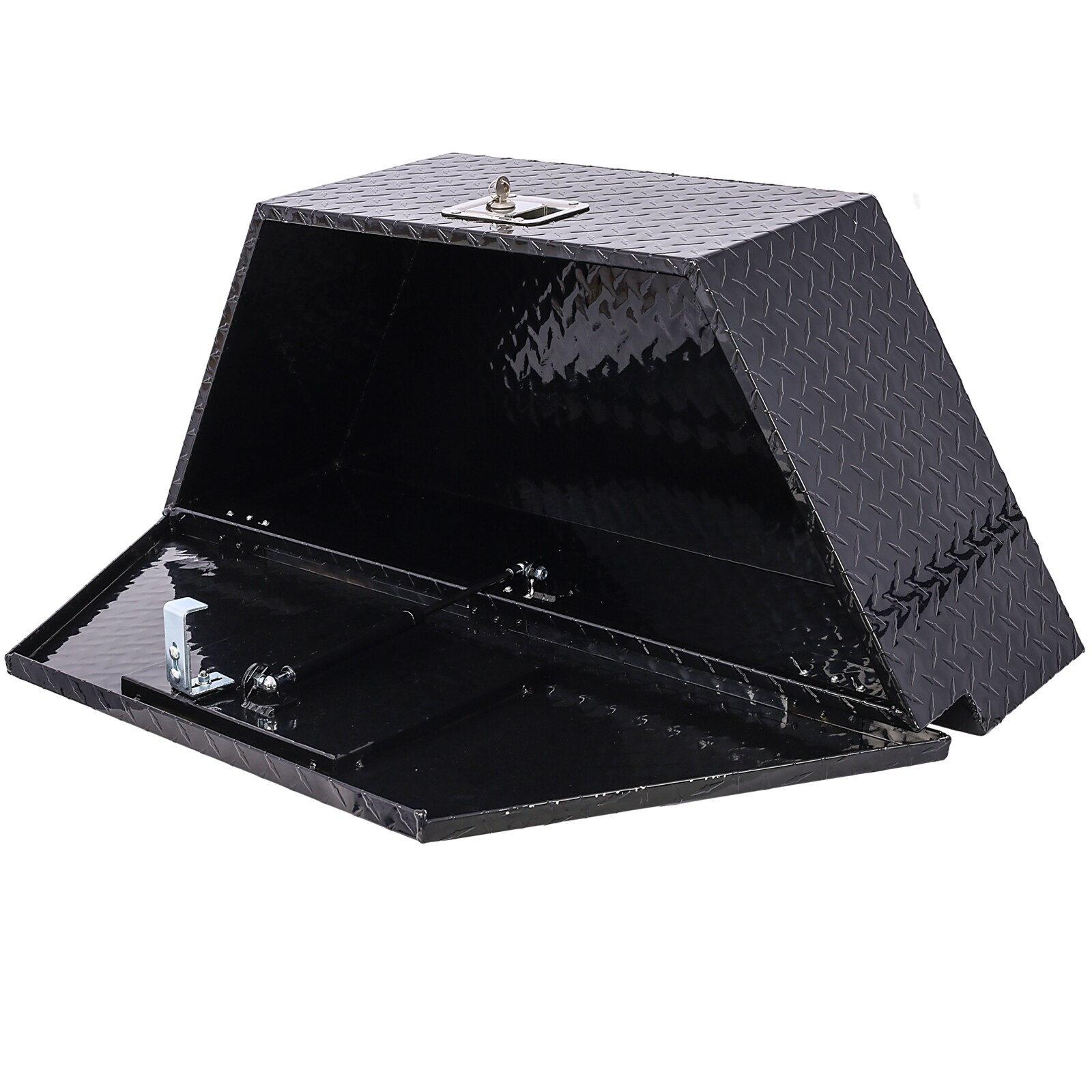 Caja de herramientas para camioneta debajo del cuerpo de aluminio negro Maocao Hoom 39 pulgadas x 16.5 pulgadas x 11.8 pulgadas BH81851