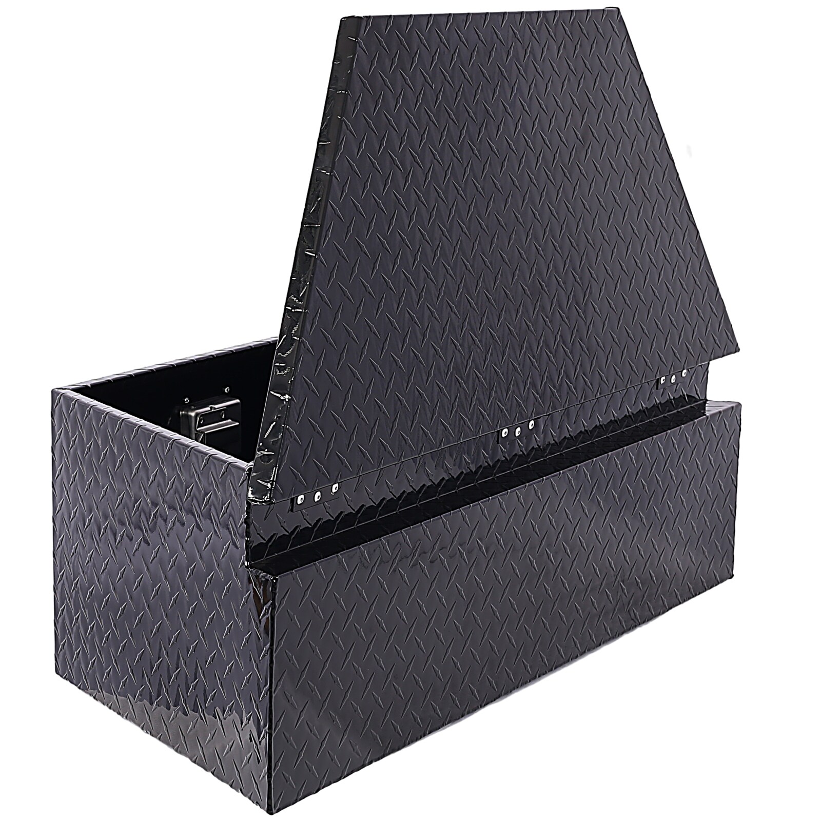 Caja de herramientas para camioneta debajo del cuerpo de aluminio negro Maocao Hoom 39 pulgadas x 16.5 pulgadas x 11.8 pulgadas BH81851