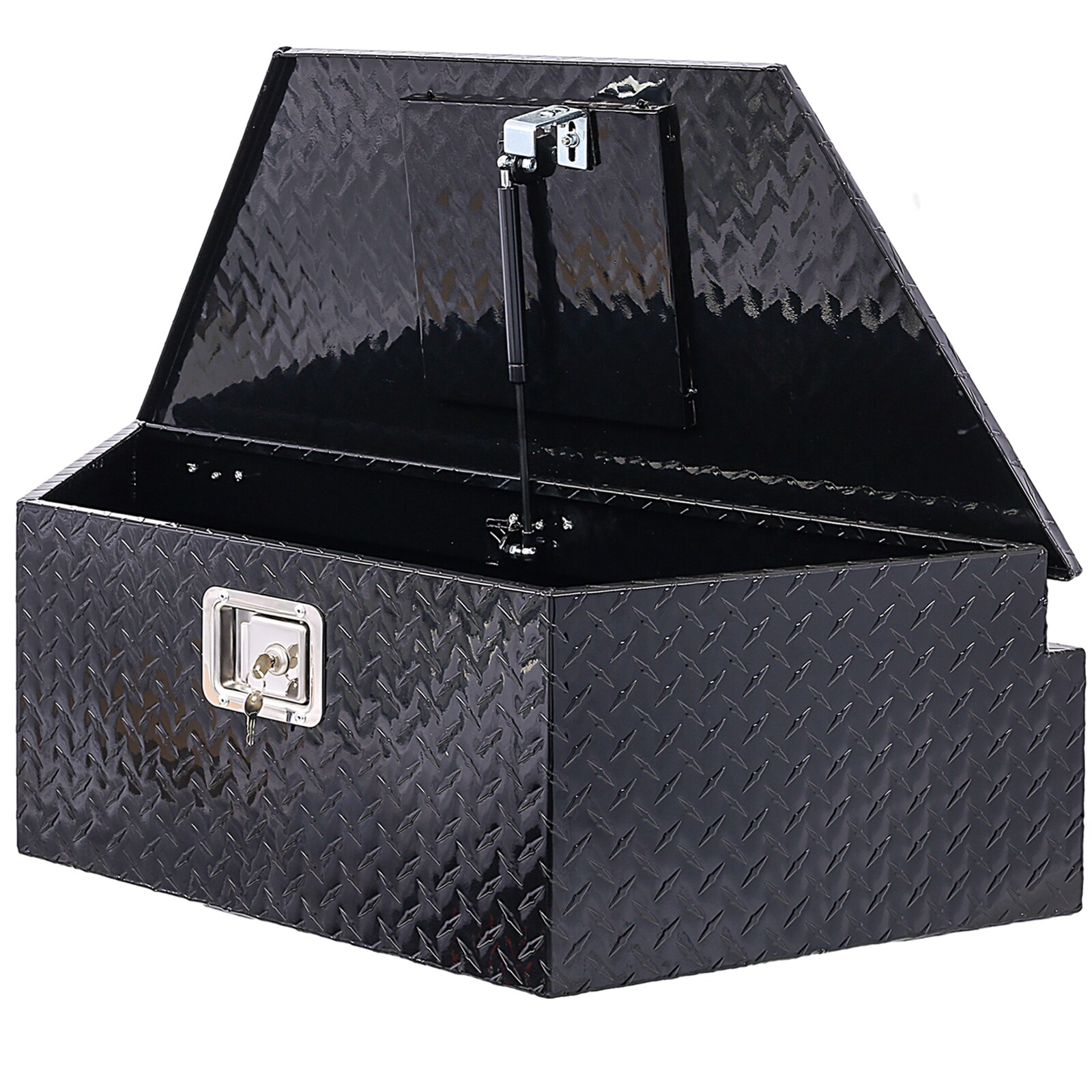 Caja de herramientas para camioneta debajo del cuerpo de aluminio negro Maocao Hoom 39 pulgadas x 16.5 pulgadas x 11.8 pulgadas BH81851