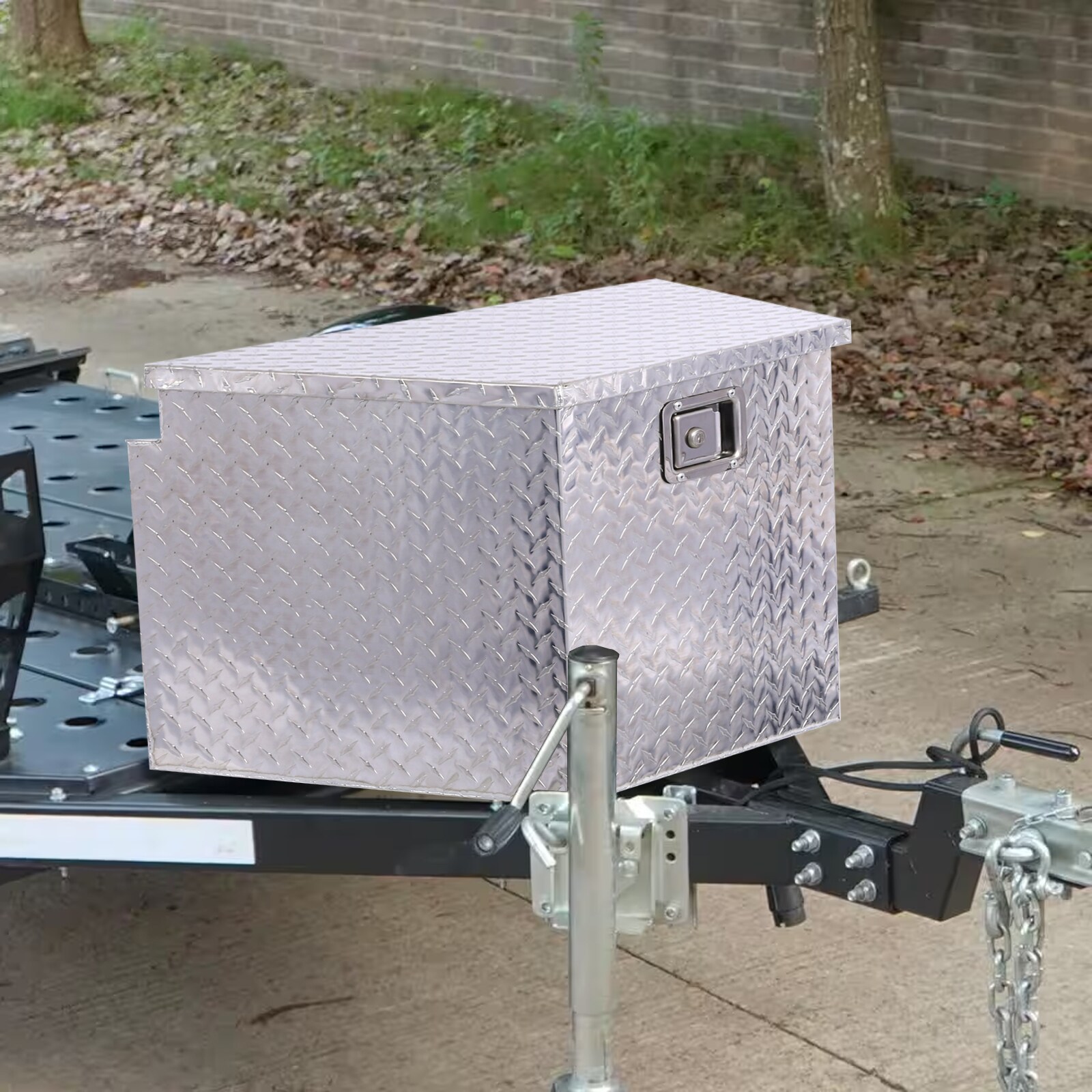 Caja de herramientas para camioneta de aluminio plateado Maocao Hoom de 29 pulgadas x 16.5 pulgadas x 18.5 pulgadas