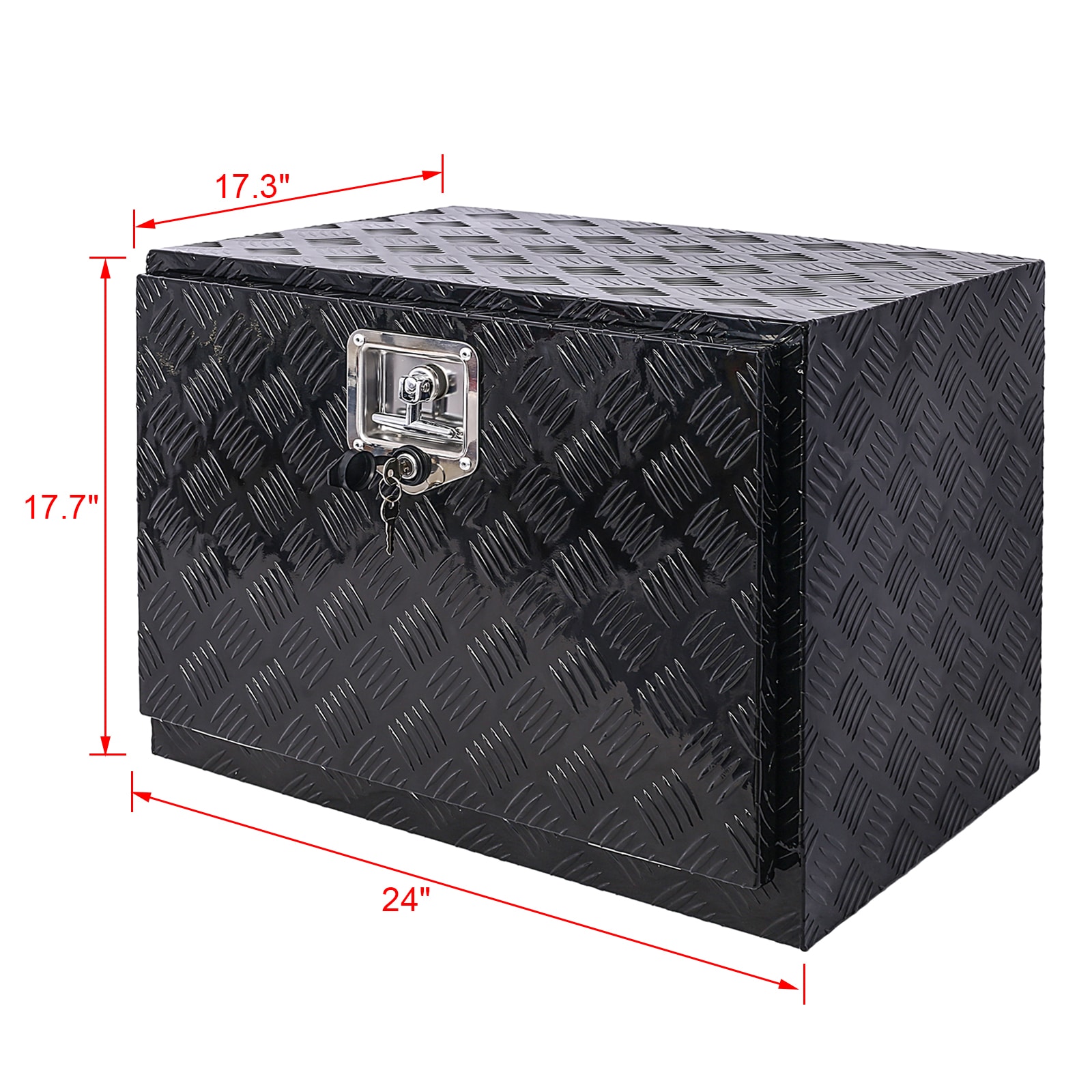 Caja de herramientas para camioneta tipo caja negra de aluminio Maocao Hoom de 24 pulgadas x 17.3 pulgadas x 17.7 pulgadas BH81857