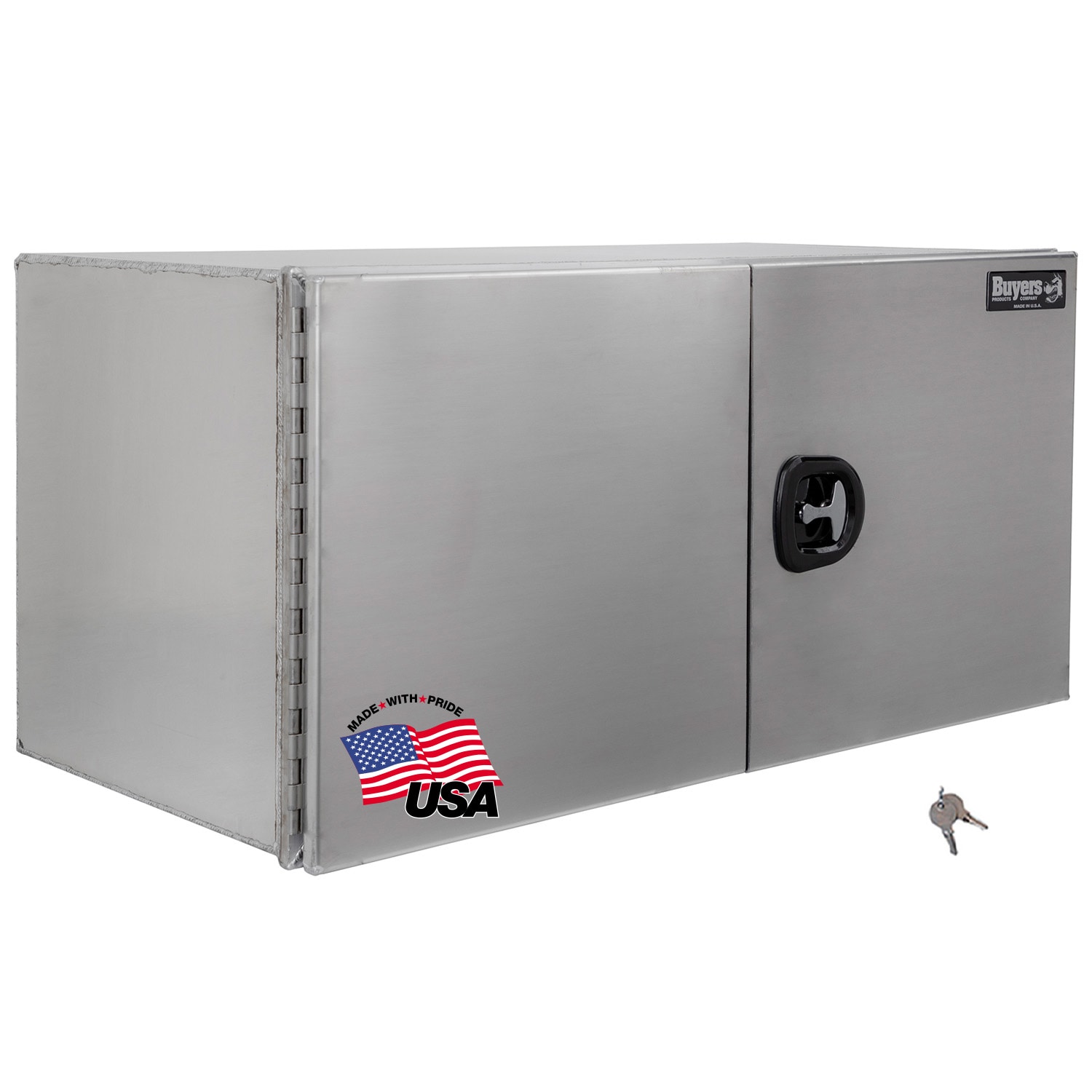 Caja de herramientas de aluminio liso para camiones debajo del chasis de 48 pulgadas x 24 pulgadas x 24 pulgadas de Buyers Products