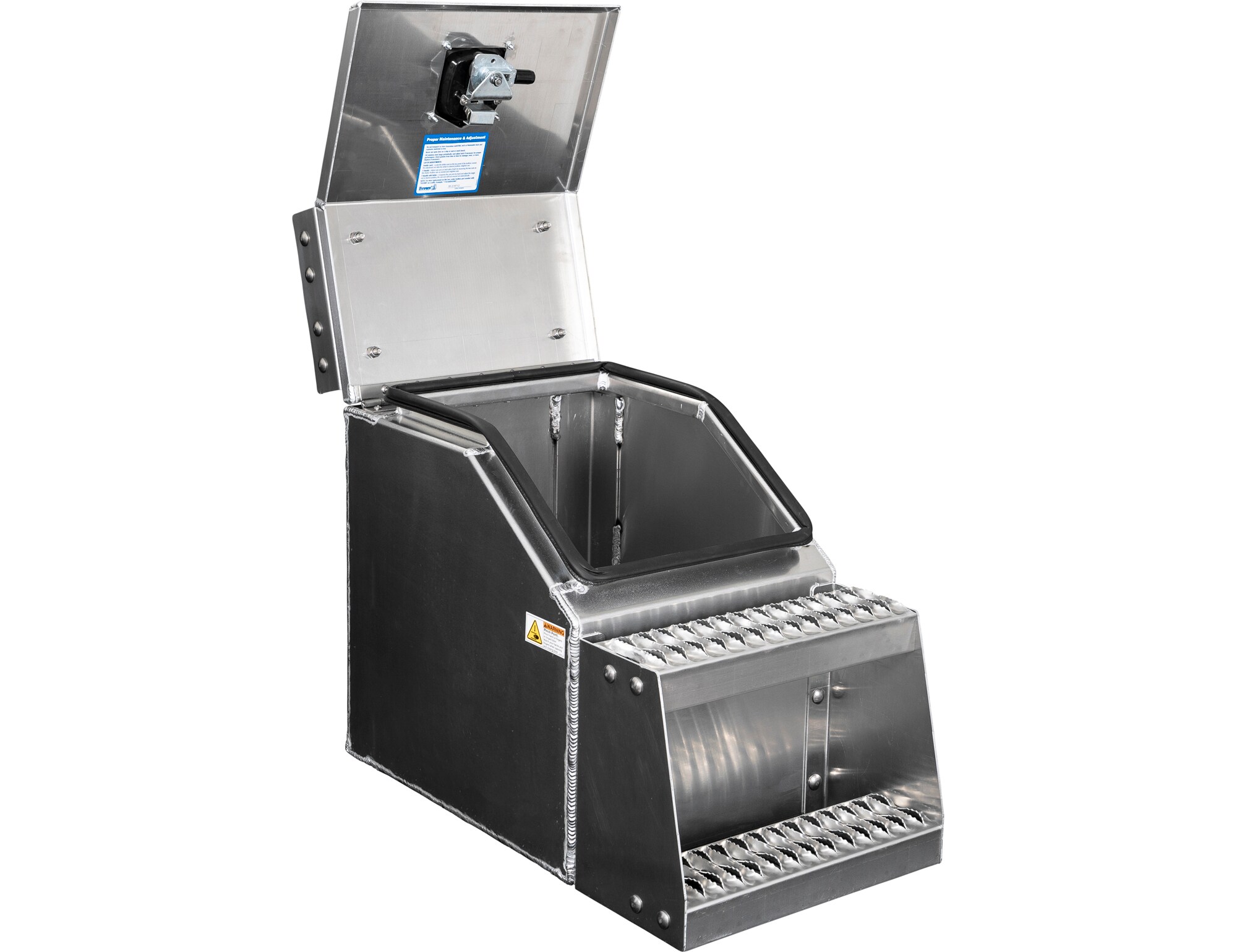 Caja de herramientas para camiones de aluminio liso de 16.3 pulgadas x 28.5 pulgadas x 23.3 pulgadas de Buyers Products