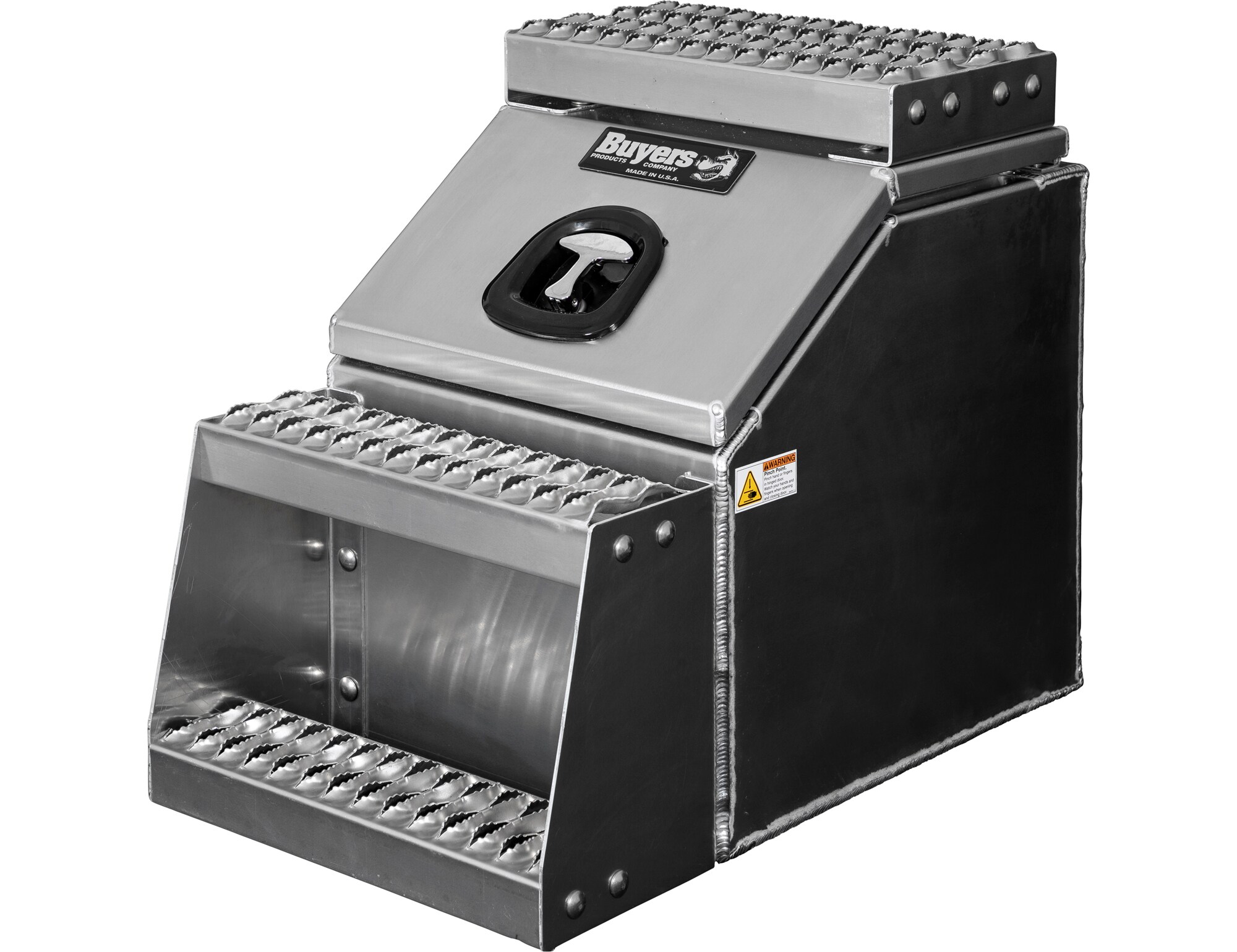Caja de herramientas para camiones de aluminio liso de 16.3 pulgadas x 28.5 pulgadas x 23.3 pulgadas de Buyers Products