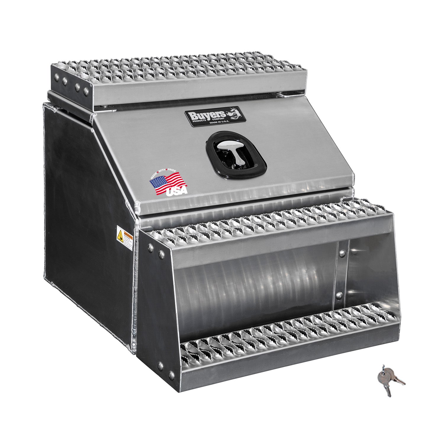 Caja de herramientas para camión de aluminio liso de 24.3 pulgadas x 28.5 pulgadas x 23.3 pulgadas de Buyers Products