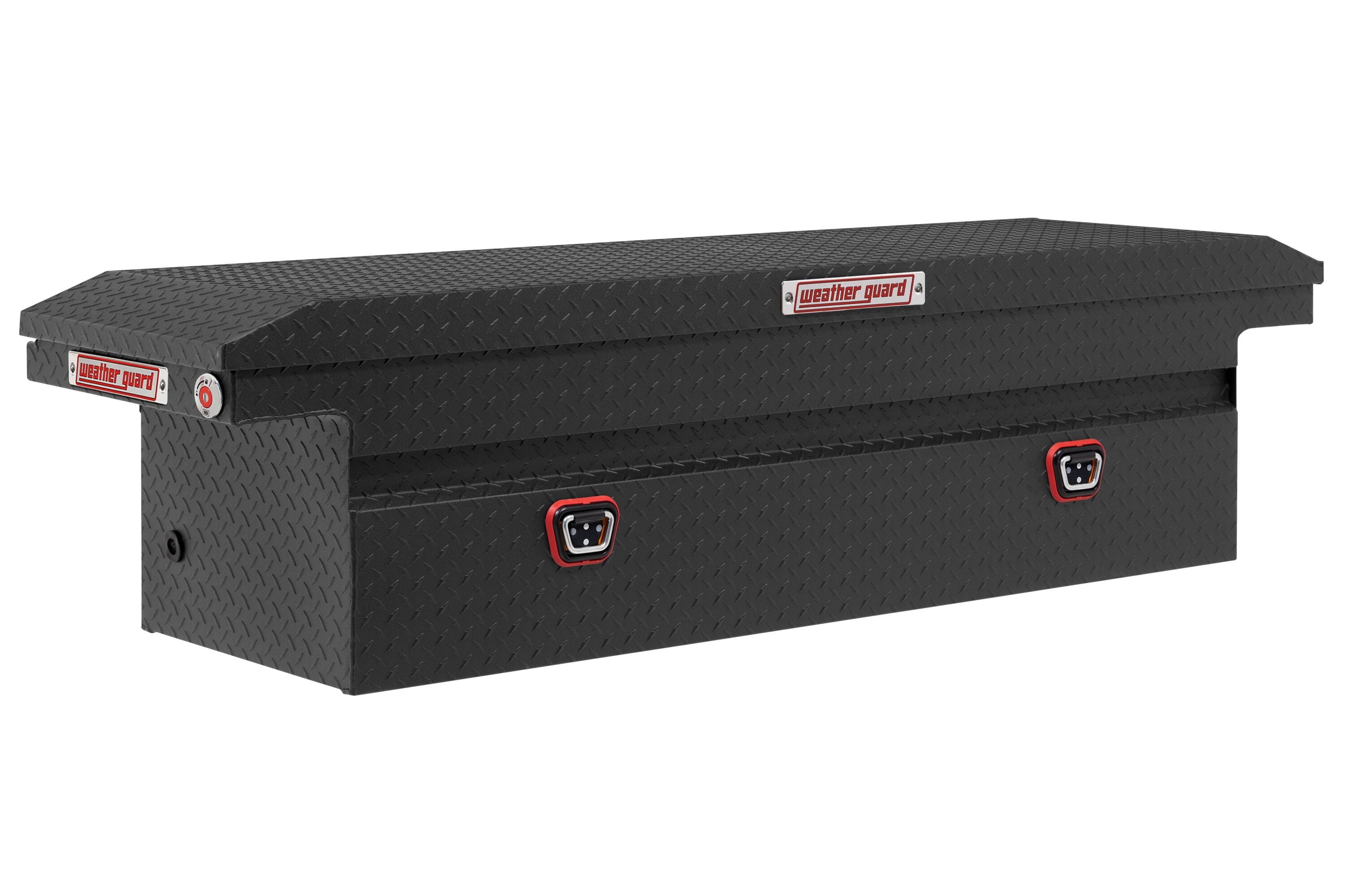 Caja de herramientas para camioneta cruzada de aluminio negro mate texturizado de 72 pulgadas x 20 pulgadas x 18 pulgadas Weather Guard 121-52-04
