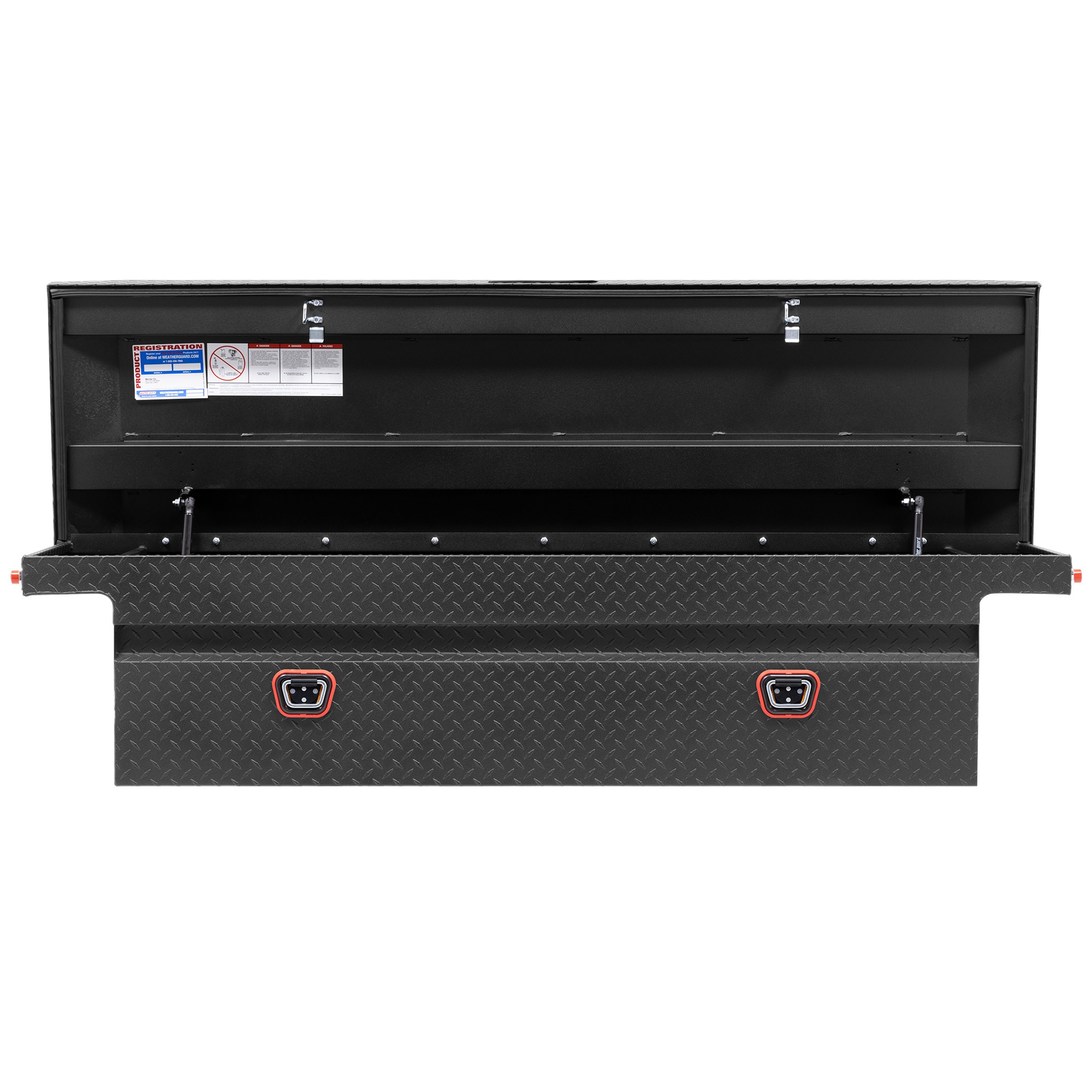Caja de herramientas para camioneta cruzada de aluminio negro mate texturizado de 72 pulgadas x 20 pulgadas x 18 pulgadas Weather Guard 121-52-04