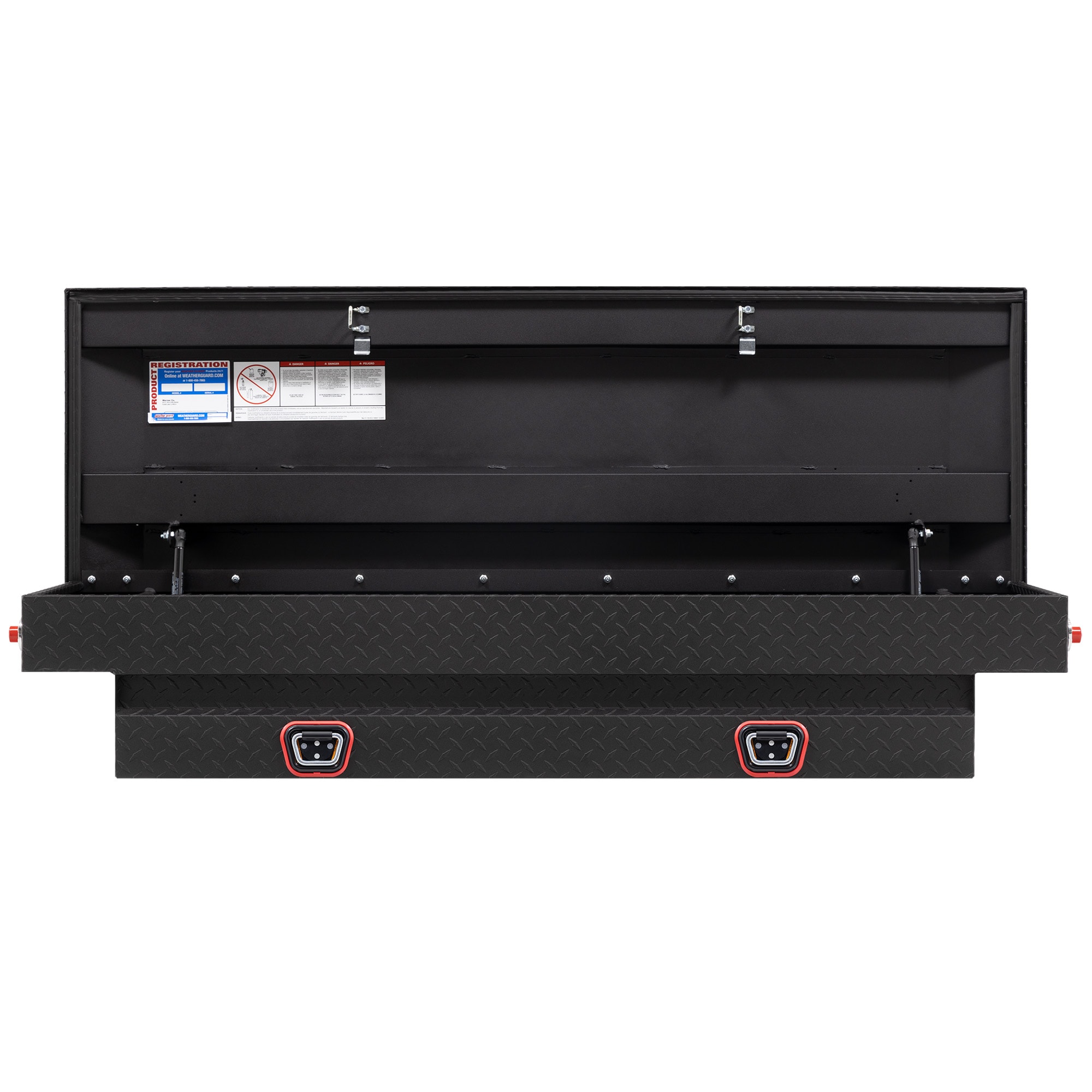 Caja de herramientas para camioneta cruzada de aluminio negro mate texturizado de 62 pulgadas x 20 pulgadas x 13 pulgadas de Weather Guard