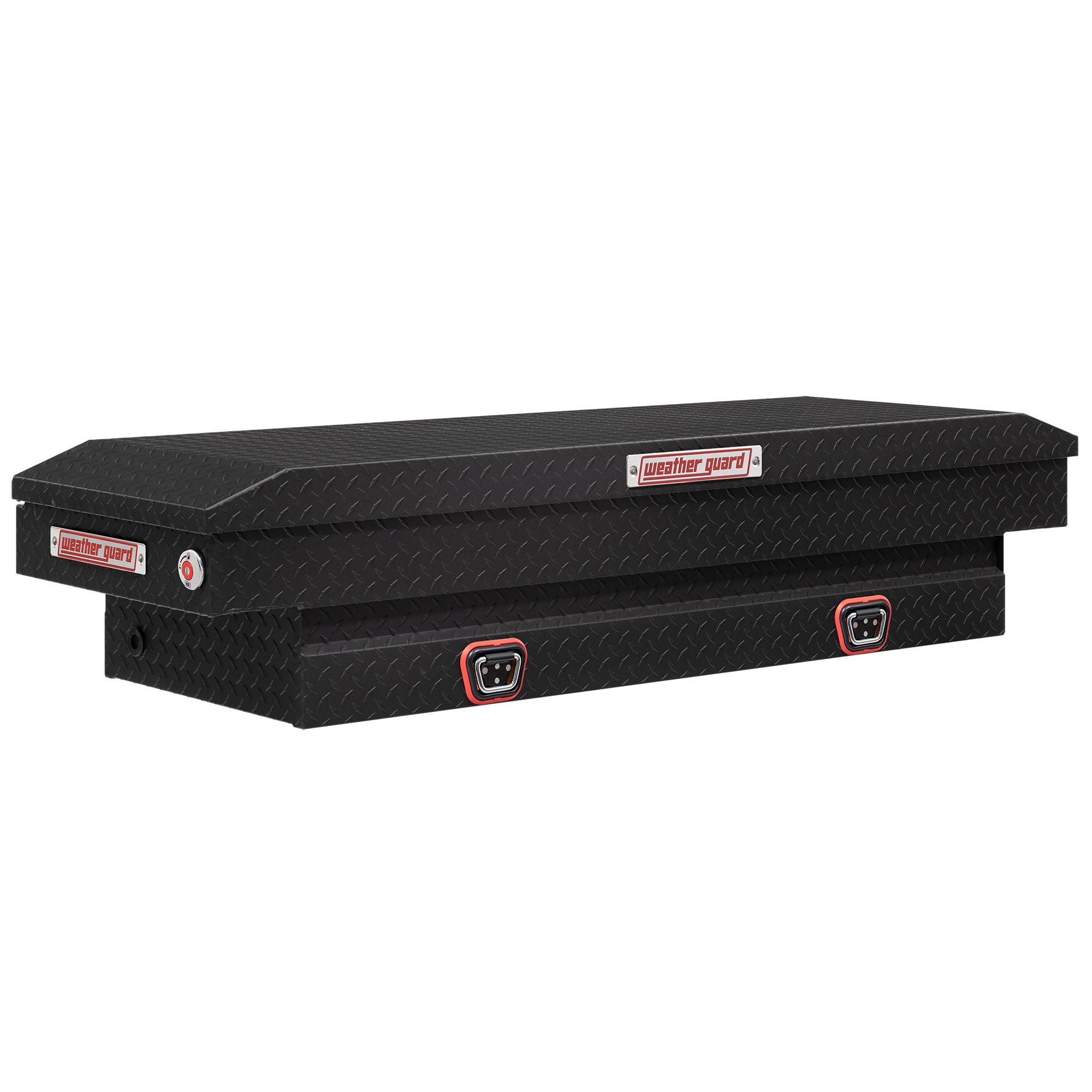 Caja de herramientas para camioneta cruzada de aluminio negro mate texturizado de 62 pulgadas x 20 pulgadas x 13 pulgadas de Weather Guard
