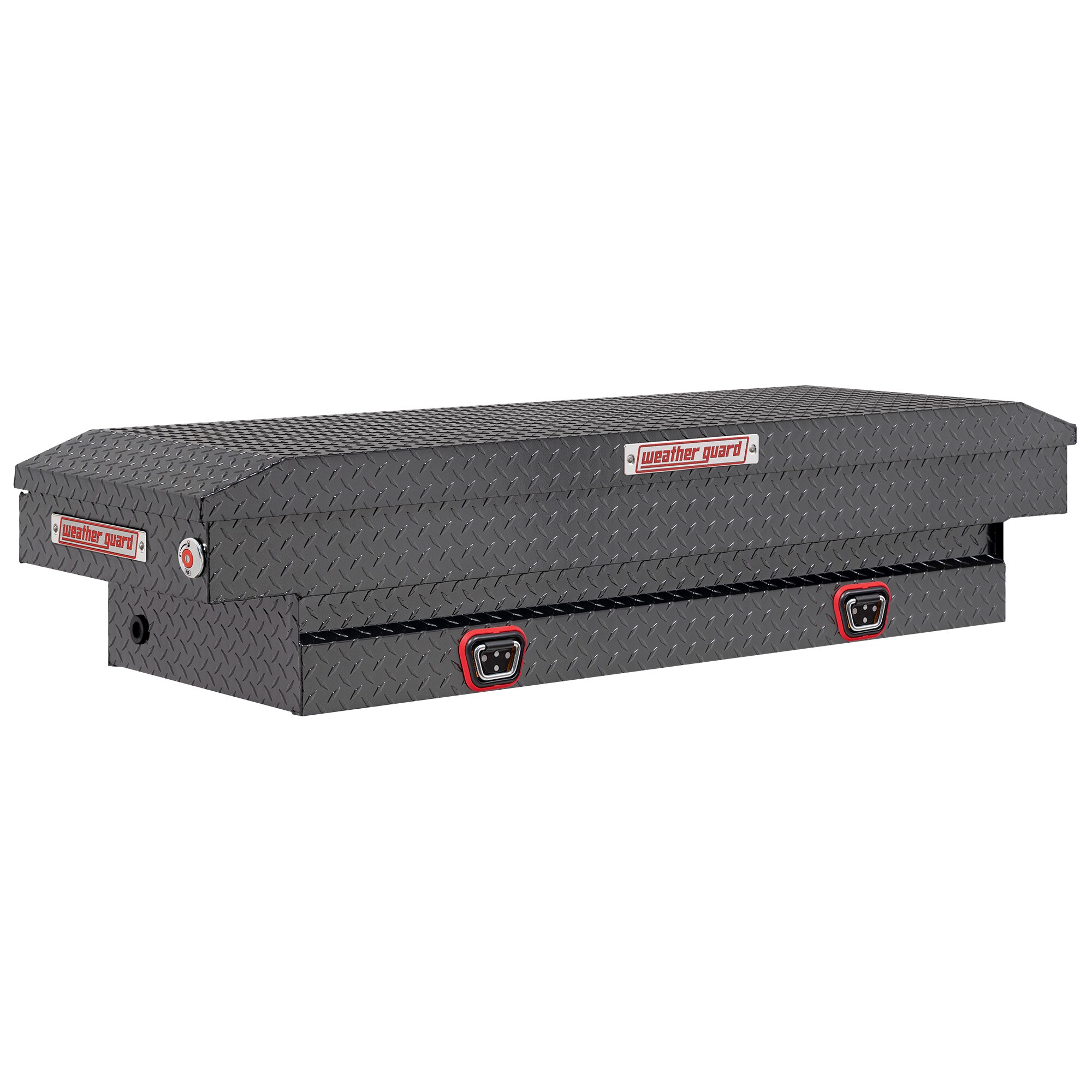 Caja de herramientas de camioneta cruzada de aluminio gris enmetálico WEATHER GUARD de 62 pulgadas x 20 pulgadas x 13 pulgadas 154-6-04