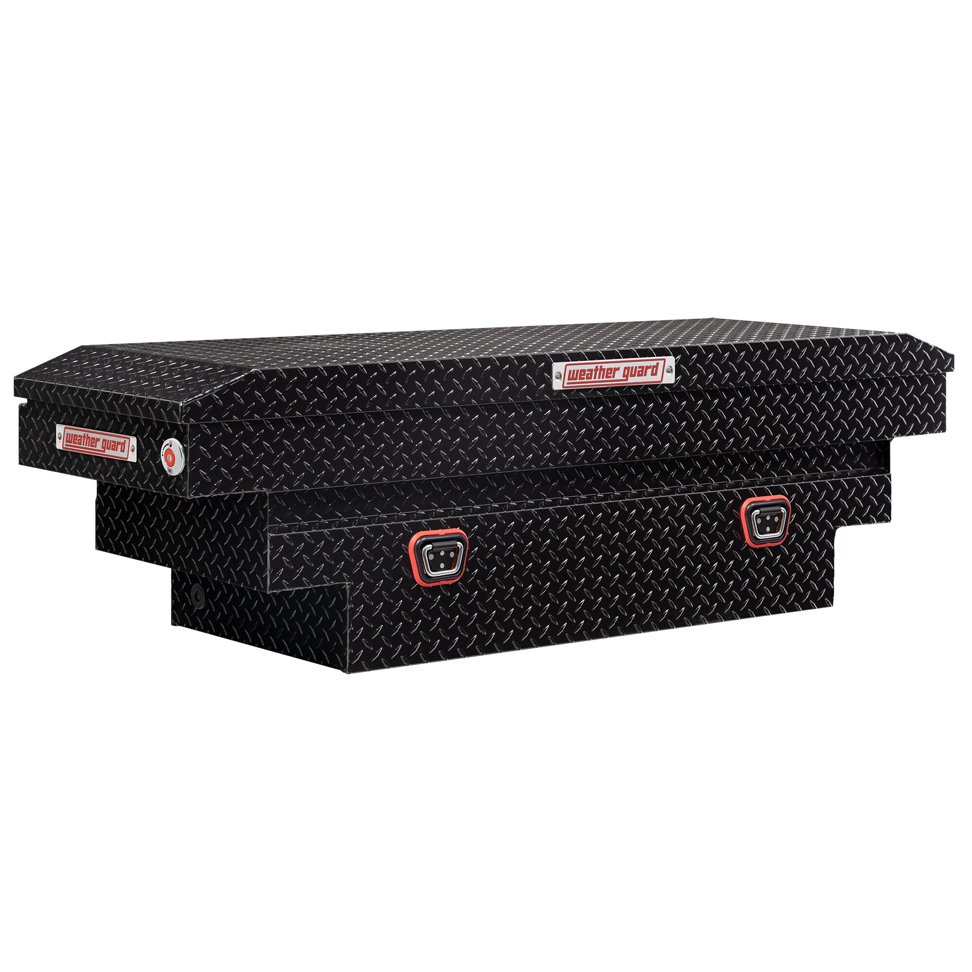 Caja de herramientas para camión cruzado de aluminio negro brillante de 62 pulgadas x 20 pulgadas x 18 pulgadas de WEATHER GUARD 137-5-04