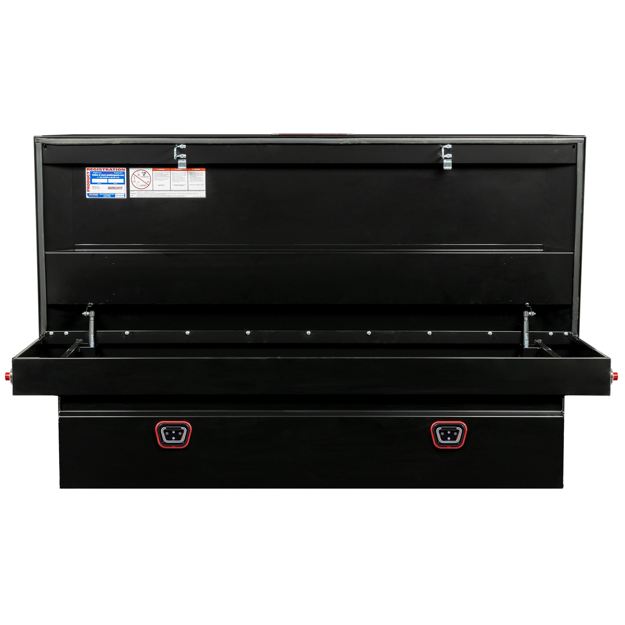 Caja de herramientas para camioneta de cruce de acero negro brillante de 72 pulgadas x 27.5 pulgadas x 18 pulgadas de WEATHER GUARD 116-5-04