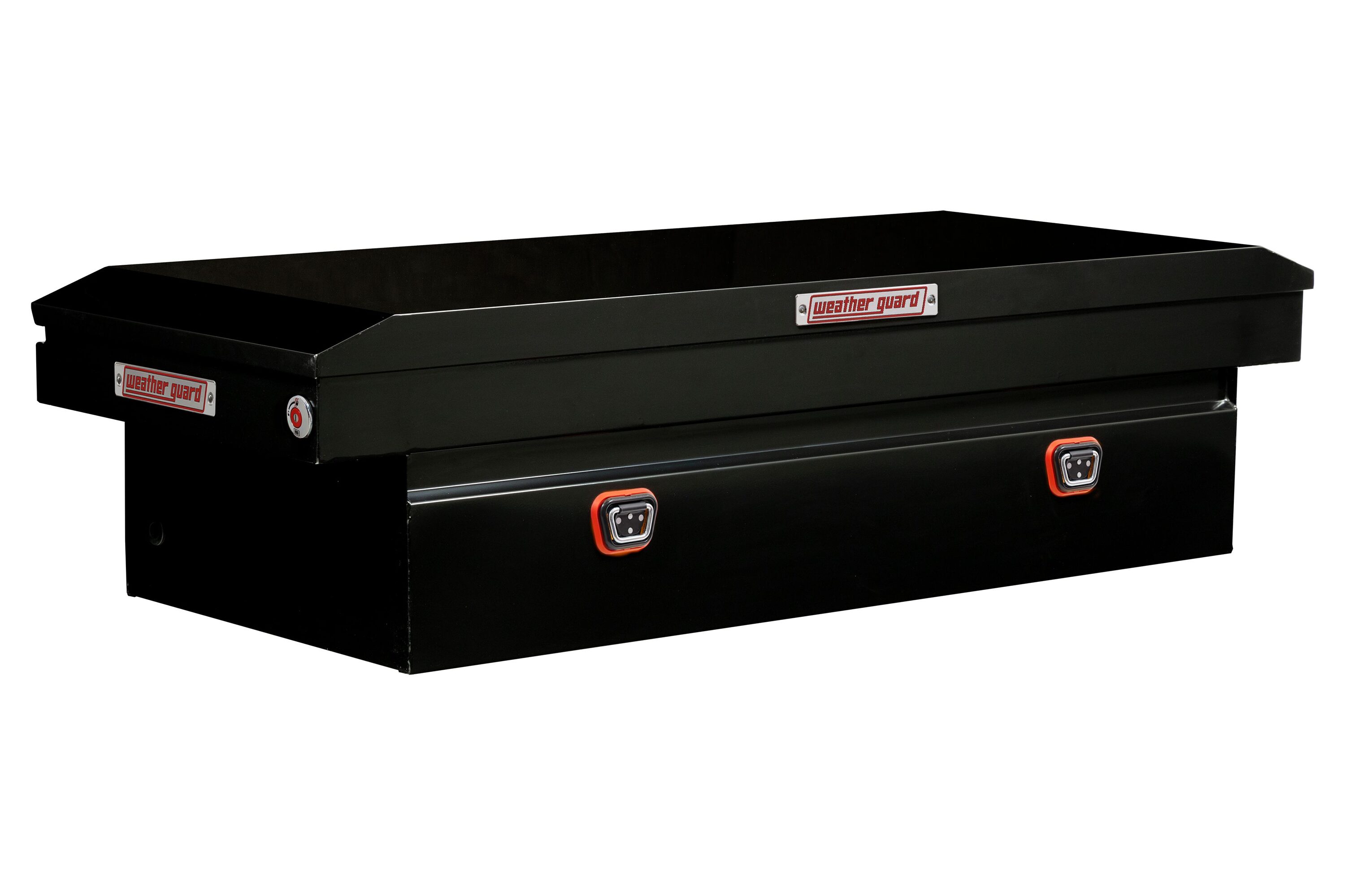 Caja de herramientas para camioneta de cruce de acero negro brillante de 72 pulgadas x 27.5 pulgadas x 18 pulgadas de WEATHER GUARD 116-5-04