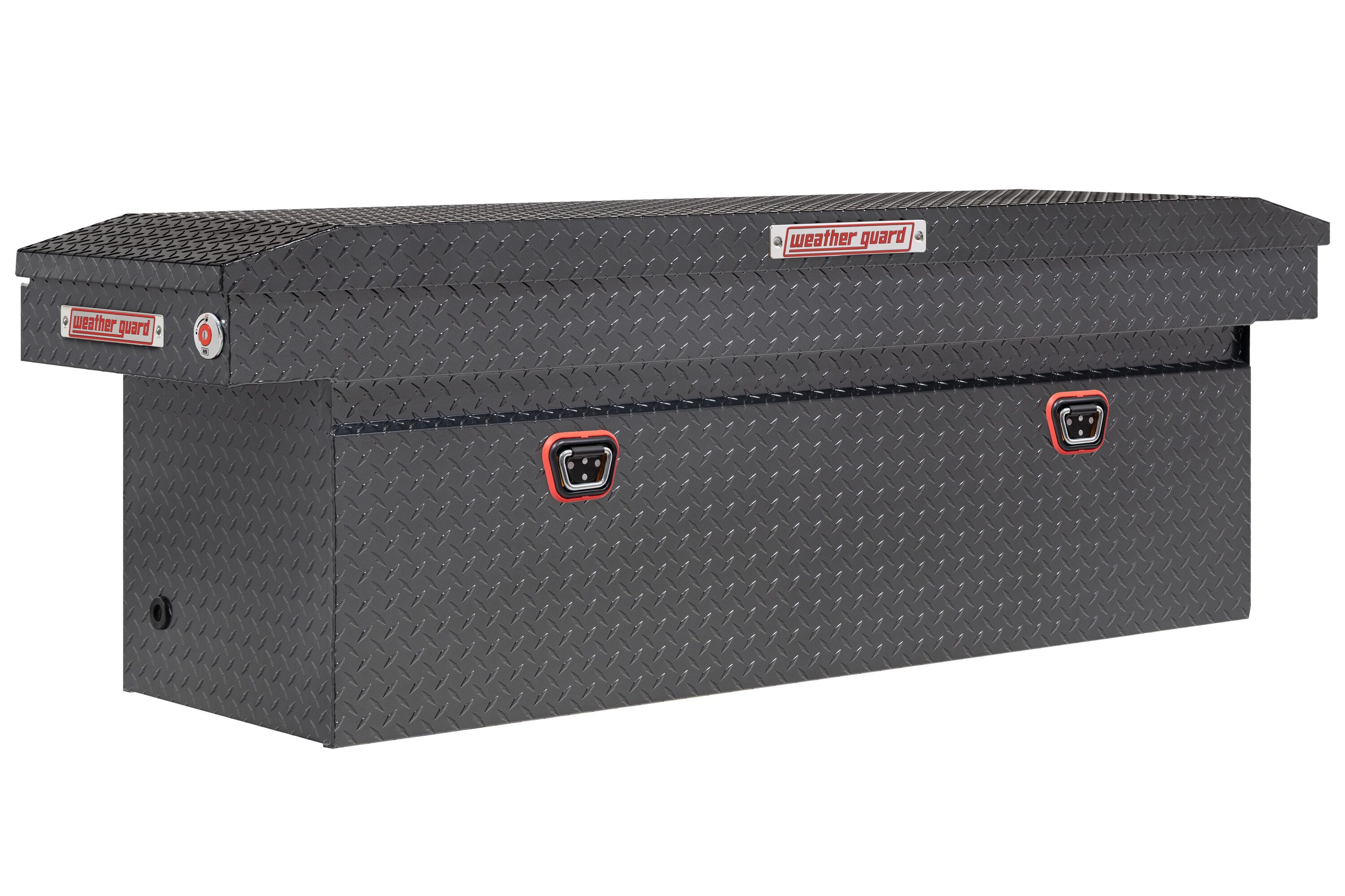 Caja de herramientas para camioneta cruzada de aluminio color gris metalizado Weather Guard de 72 pulgadas x 20 pulgadas x 24 pulgadas 123-6-04.