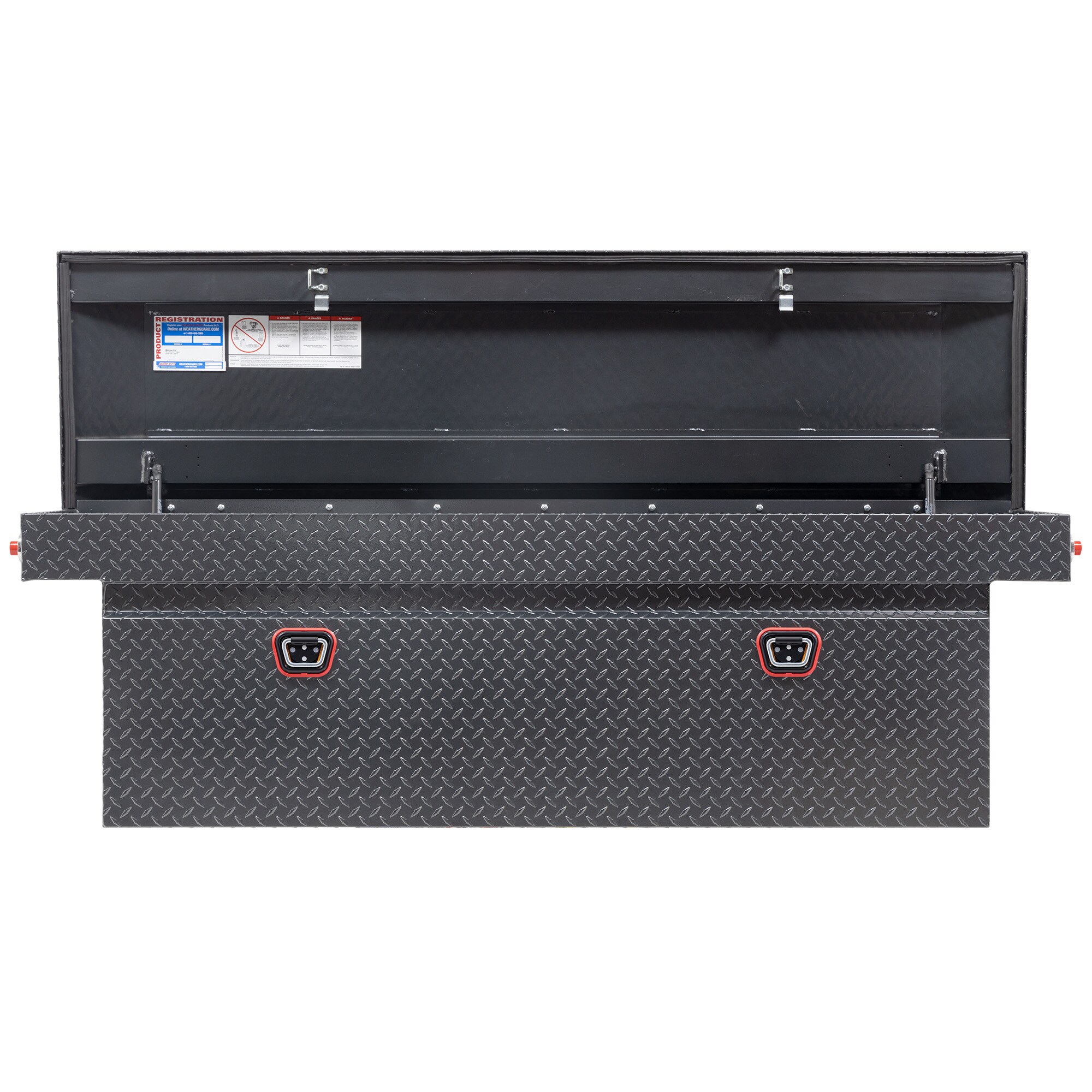 Caja de herramientas para camioneta cruzada de aluminio color gris metalizado Weather Guard de 72 pulgadas x 20 pulgadas x 24 pulgadas 123-6-04.