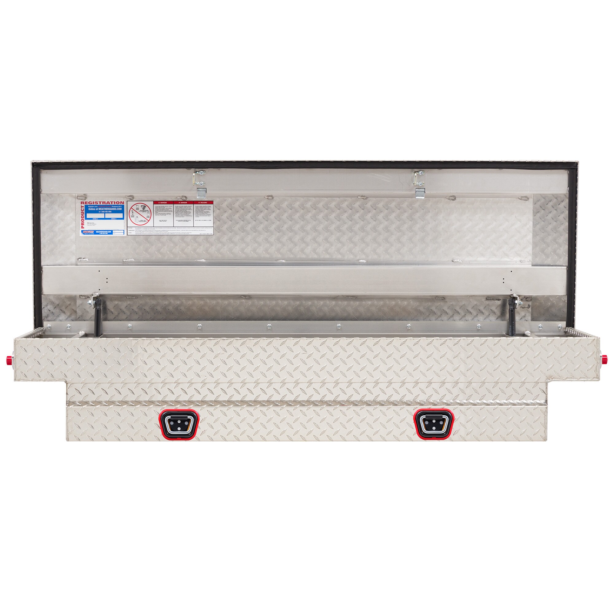 Caja de herramientas para camioneta tipo cruzado de aluminio Weather Guard de 62 pulgadas x 20 pulgadas x 13 pulgadas