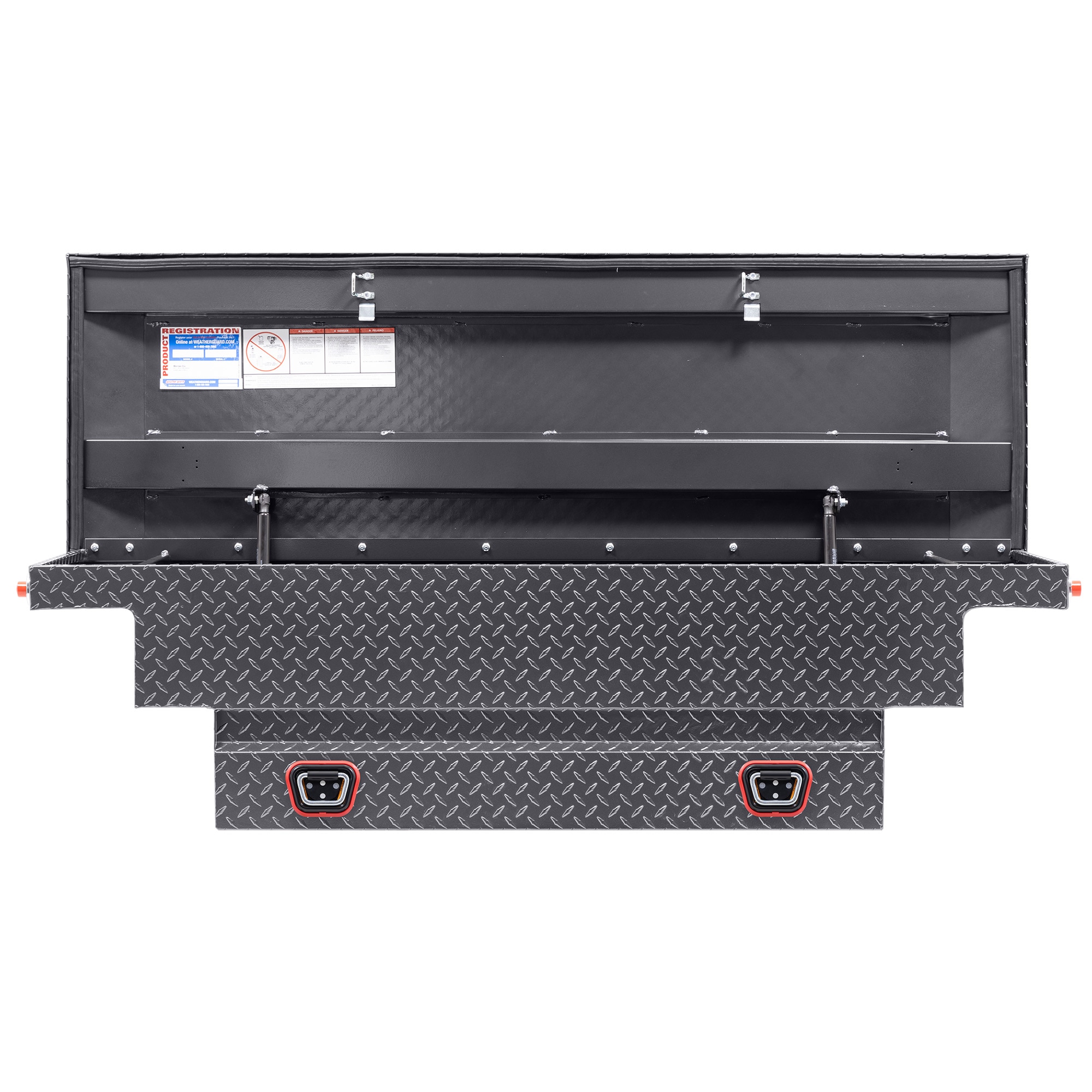 Caja de herramientas para camioneta cruzada de aluminio gris metálico Weather Guard de 62 pulgadas x 20 pulgadas x 18 pulgadas 131-6-04