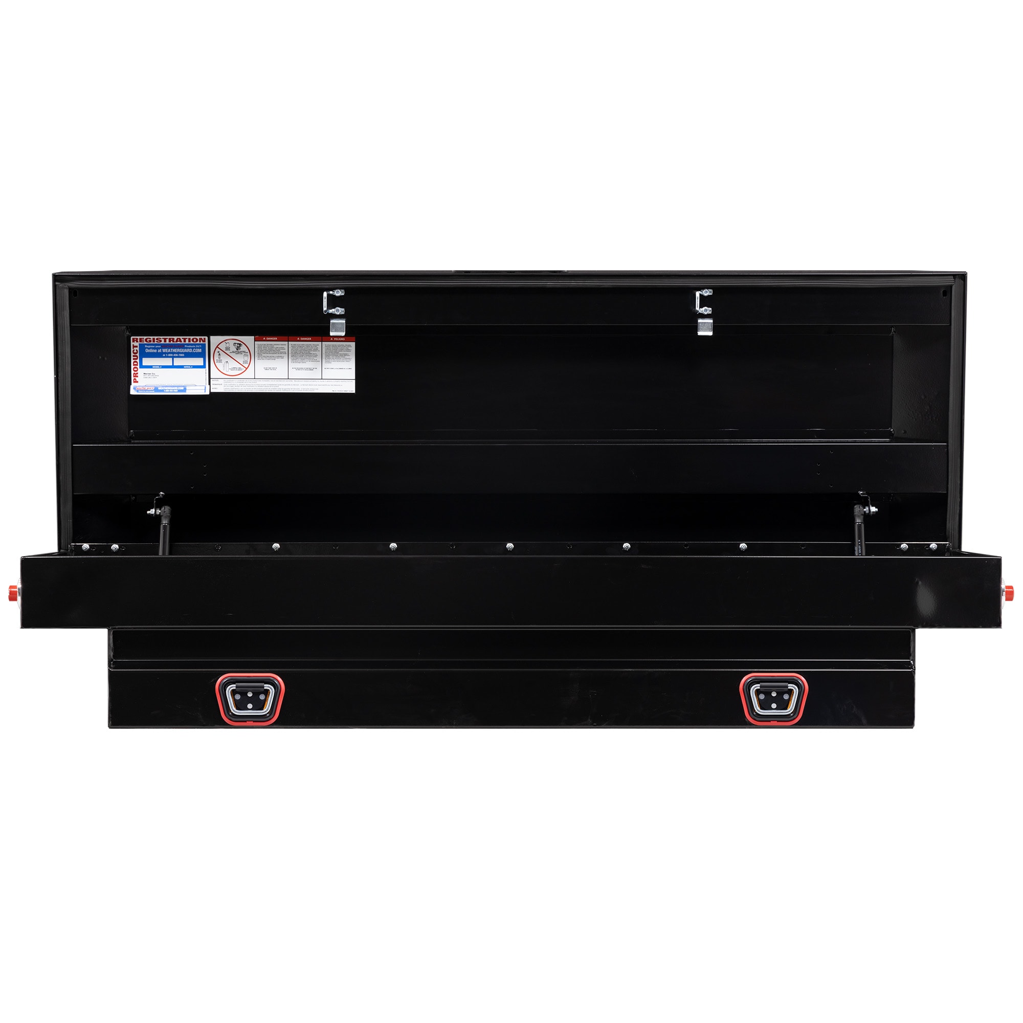 Caja de herramientas para camioneta cruzada de acero negro brillante de 62 pulgadas x 20 pulgadas x 13 pulgadas de Weather Guard