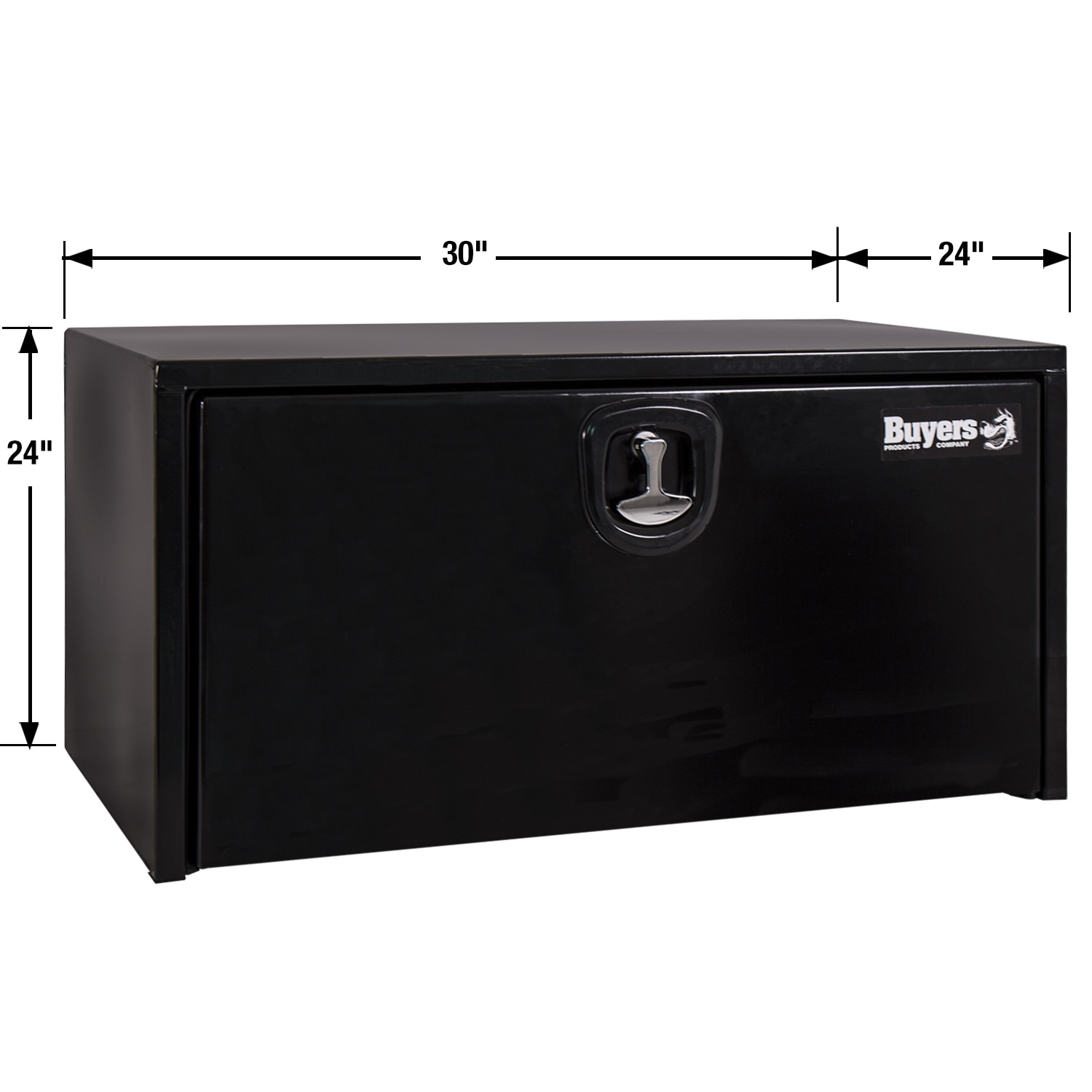 Caja de herramientas para camión de acero negro de 30 pulgadas x 24 pulgadas x 24 pulgadas de Productos para Compradores 1734303