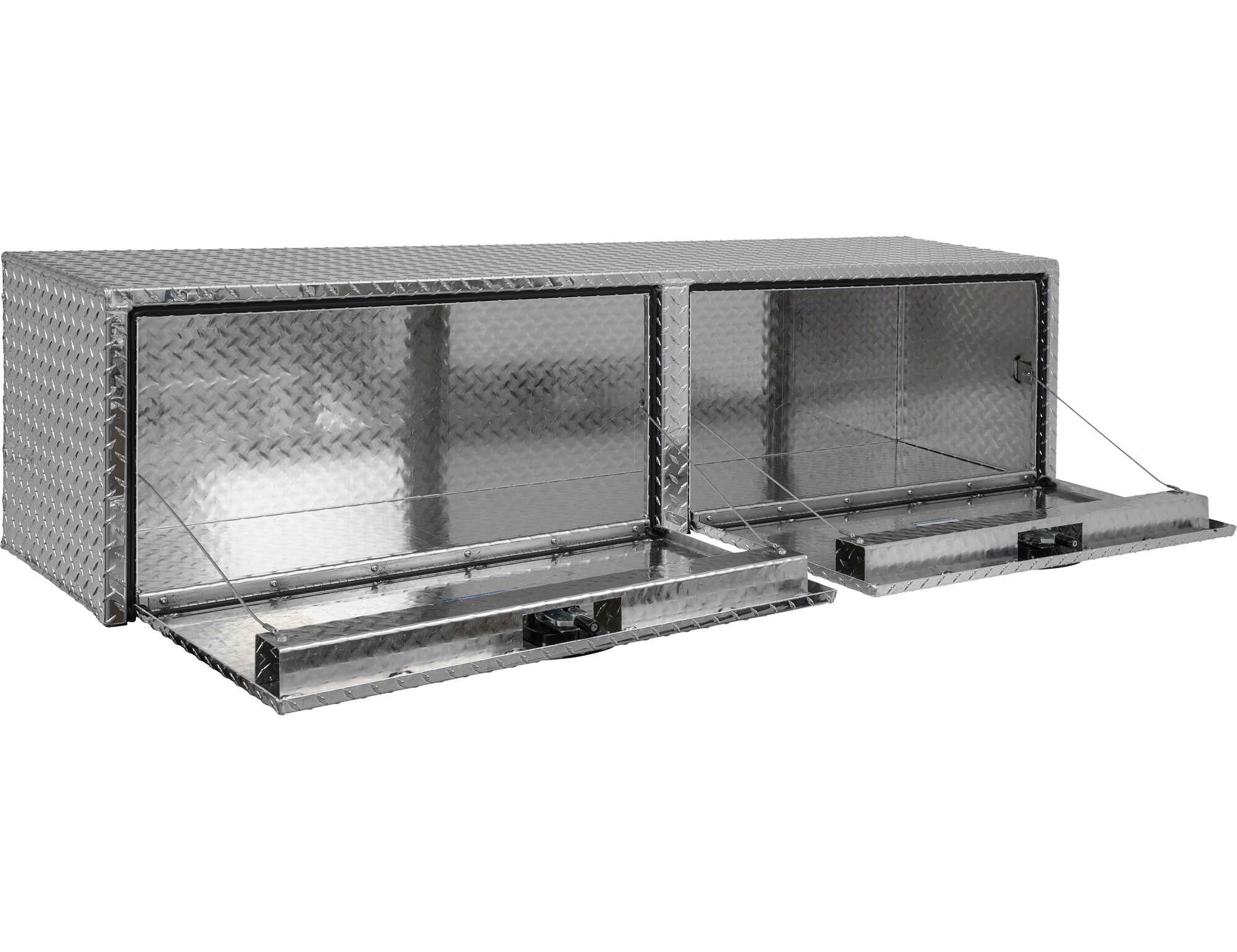 Caja de herramientas para camión de montaje superior de aluminio con grabado de diamante de 72 pulgadas x 16 pulgadas x 18 pulgadas de Buyers Products