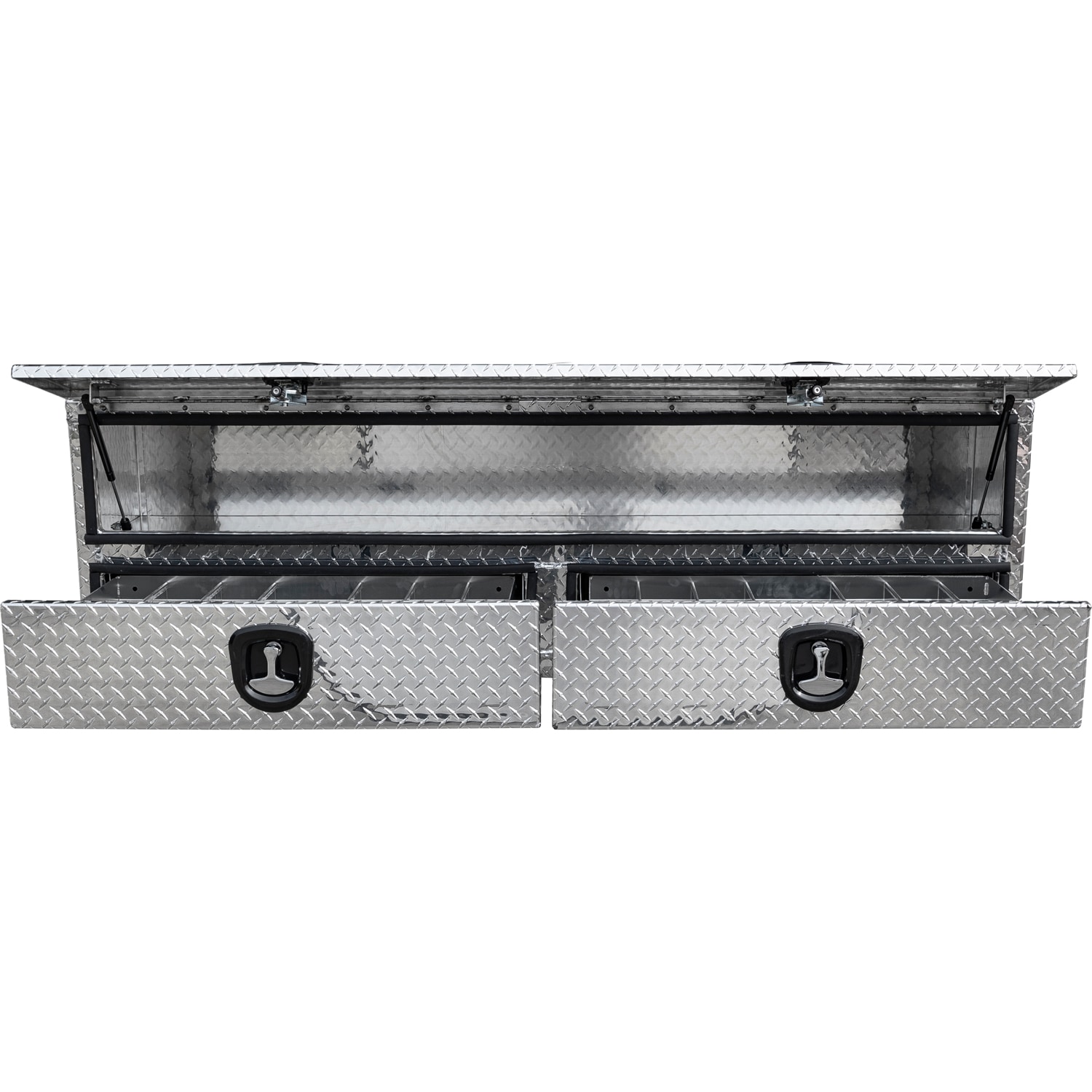 Caja de herramientas lateral de aluminio de 72 pulgadas x 18 pulgadas x 21 pulgadas con relieve de diamante de Buyers Products