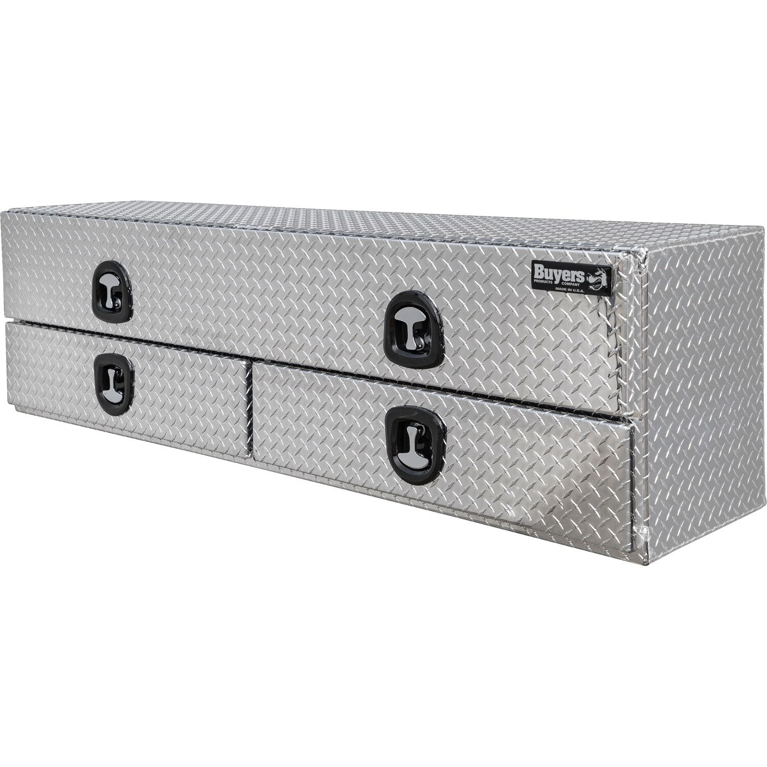 Caja de herramientas lateral de aluminio de 72 pulgadas x 18 pulgadas x 21 pulgadas con relieve de diamante de Buyers Products