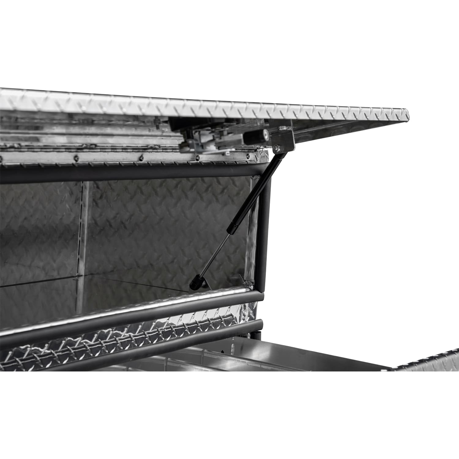 Caja de herramientas lateral de aluminio de 72 pulgadas x 18 pulgadas x 21 pulgadas con relieve de diamante de Buyers Products
