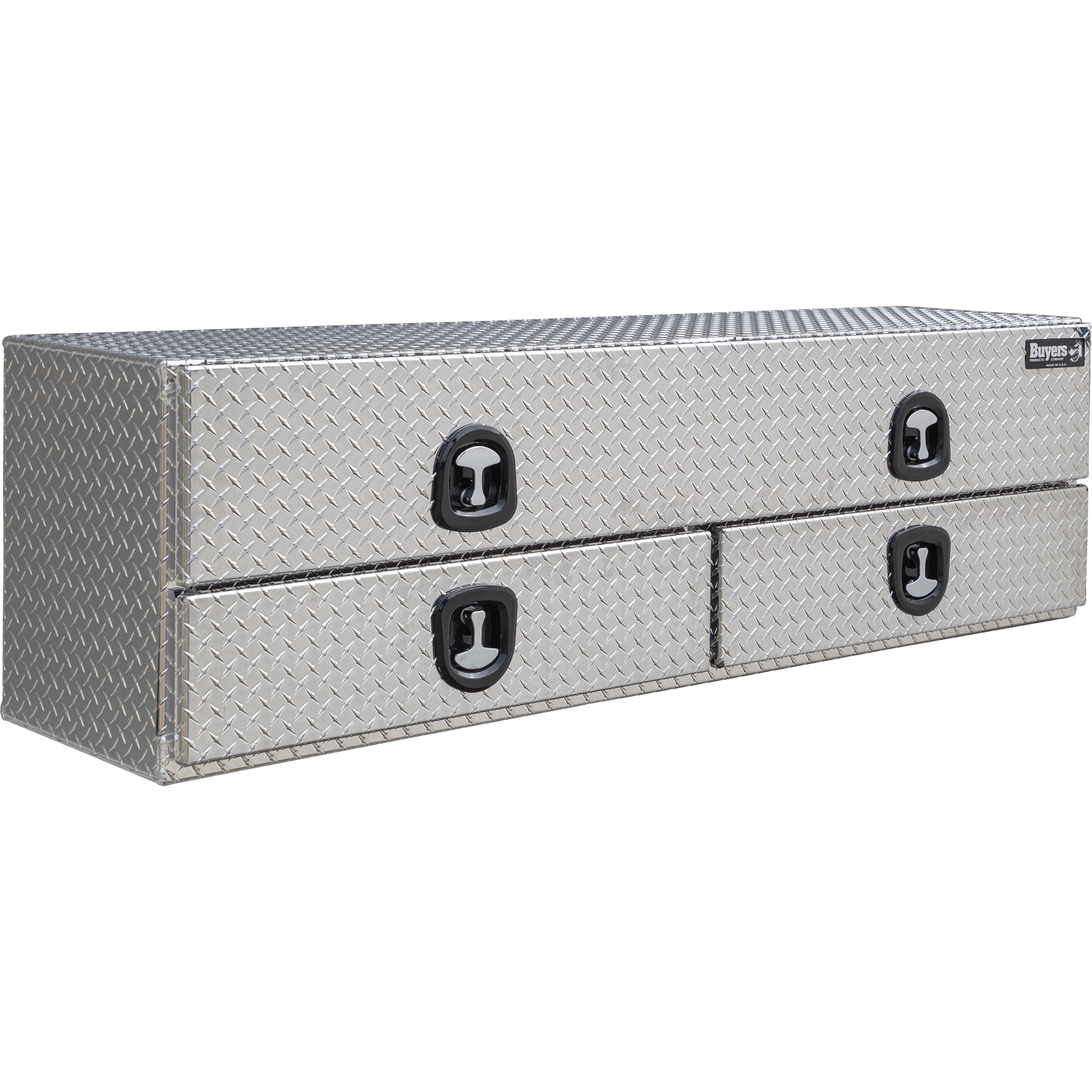Caja de herramientas lateral de aluminio de 72 pulgadas x 18 pulgadas x 21 pulgadas con relieve de diamante de Buyers Products