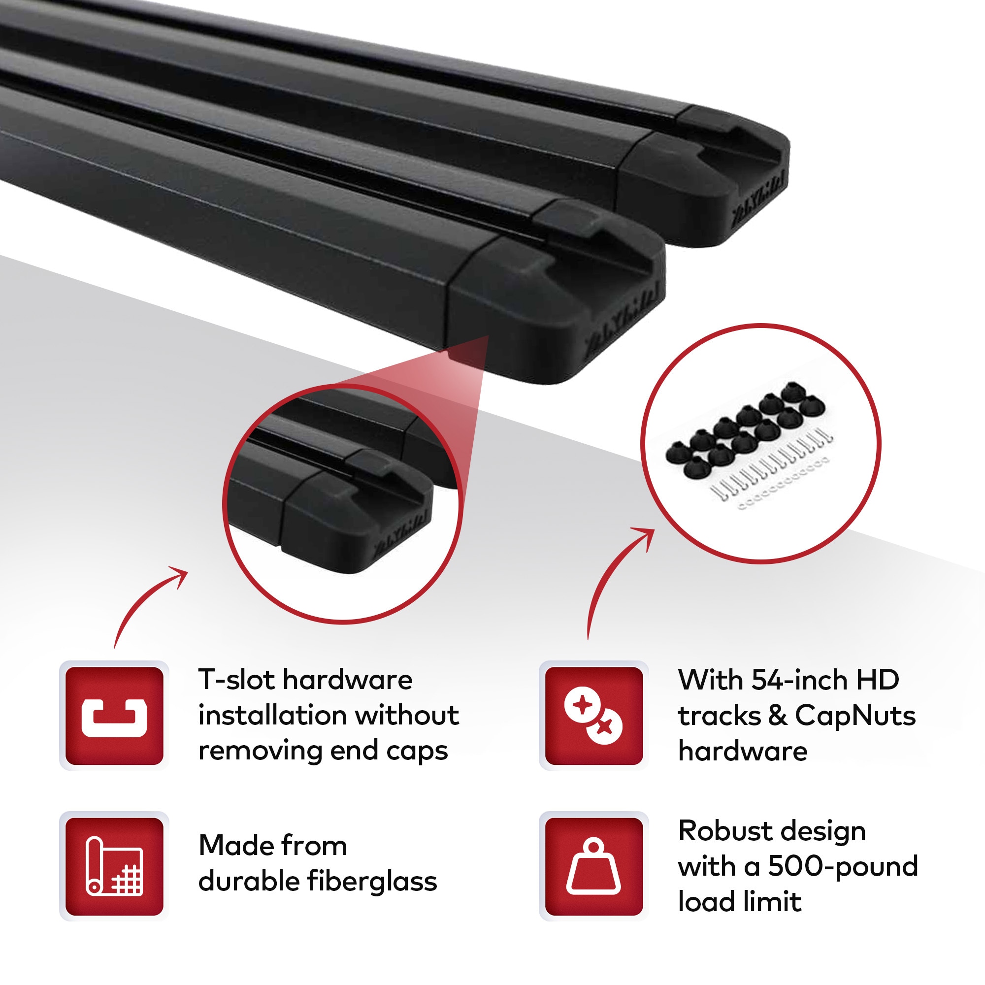 Kit de montaje de rack de techo de plástico/acero de 54 pulgadas YAKIMA 393441