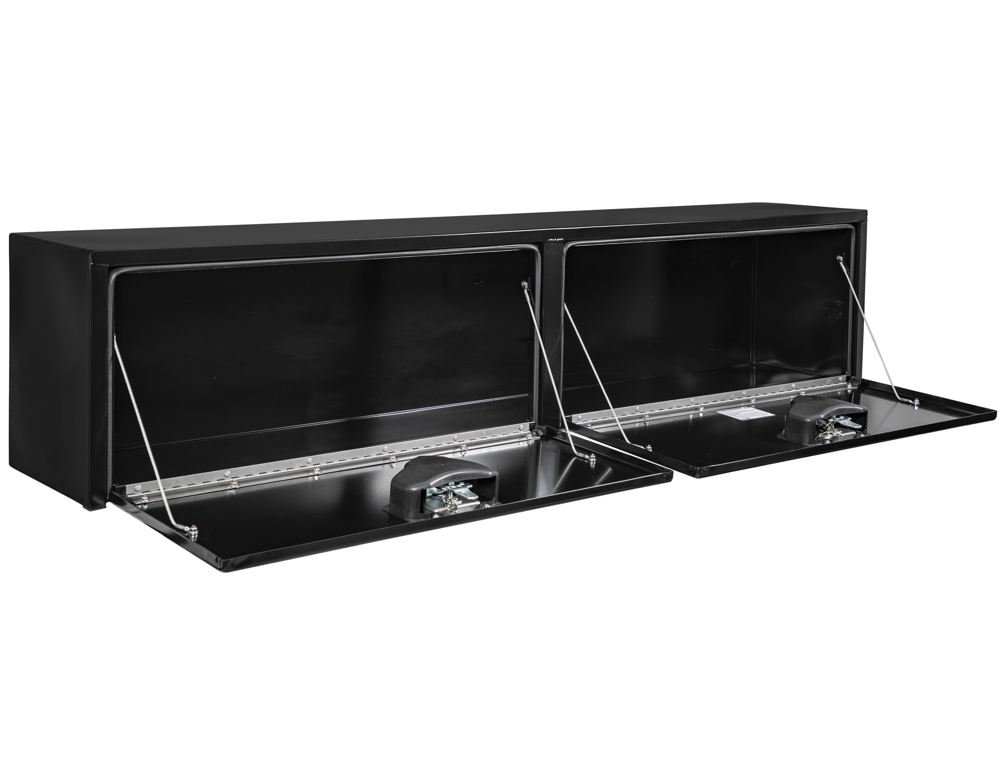 Caja de herramientas para camioneta de acero negro montada en la parte superior de 90 pulgadas x 16 pulgadas x 18 pulgadas de Buyers Products