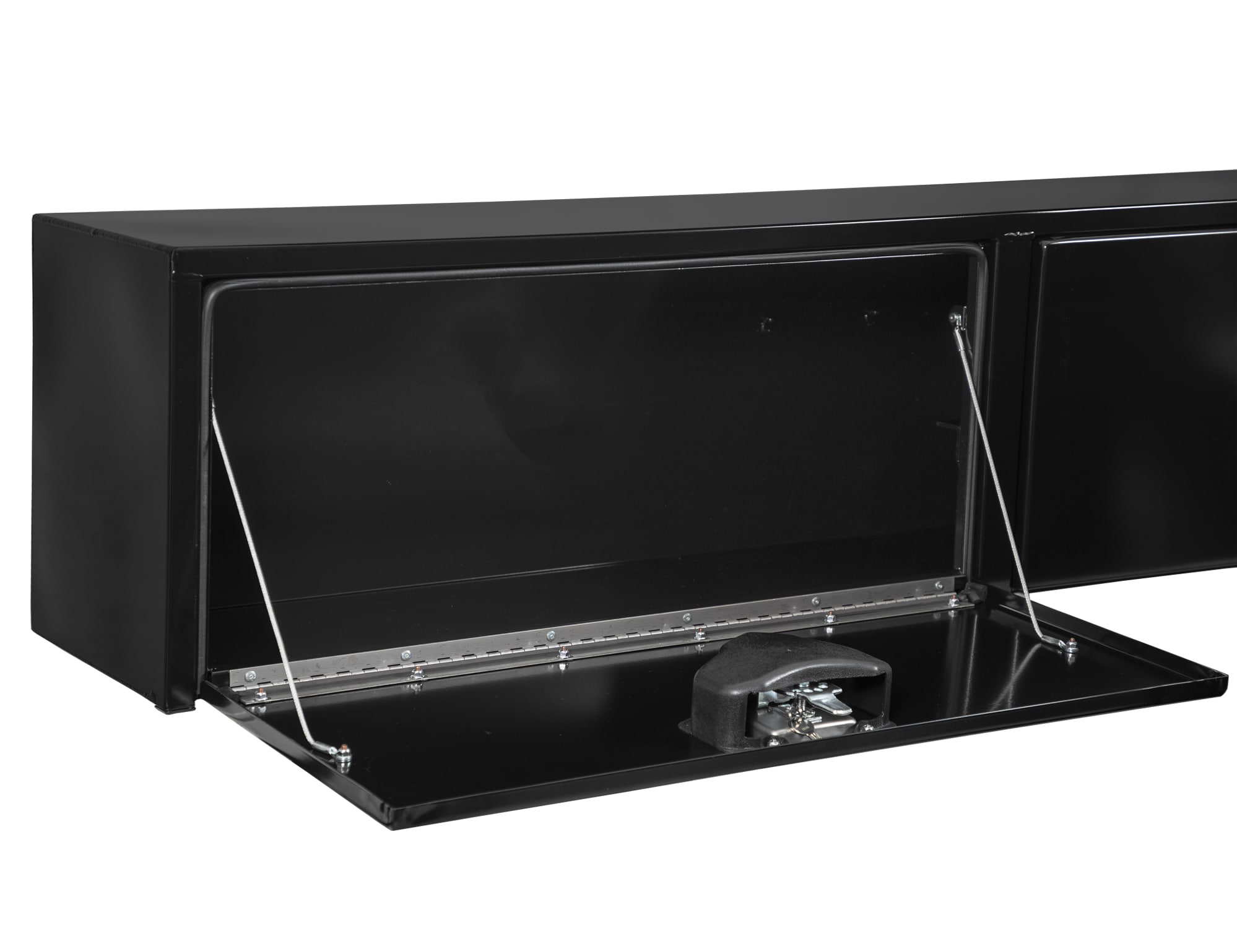 Caja de herramientas para camioneta de acero negro montada en la parte superior de 90 pulgadas x 16 pulgadas x 18 pulgadas de Buyers Products