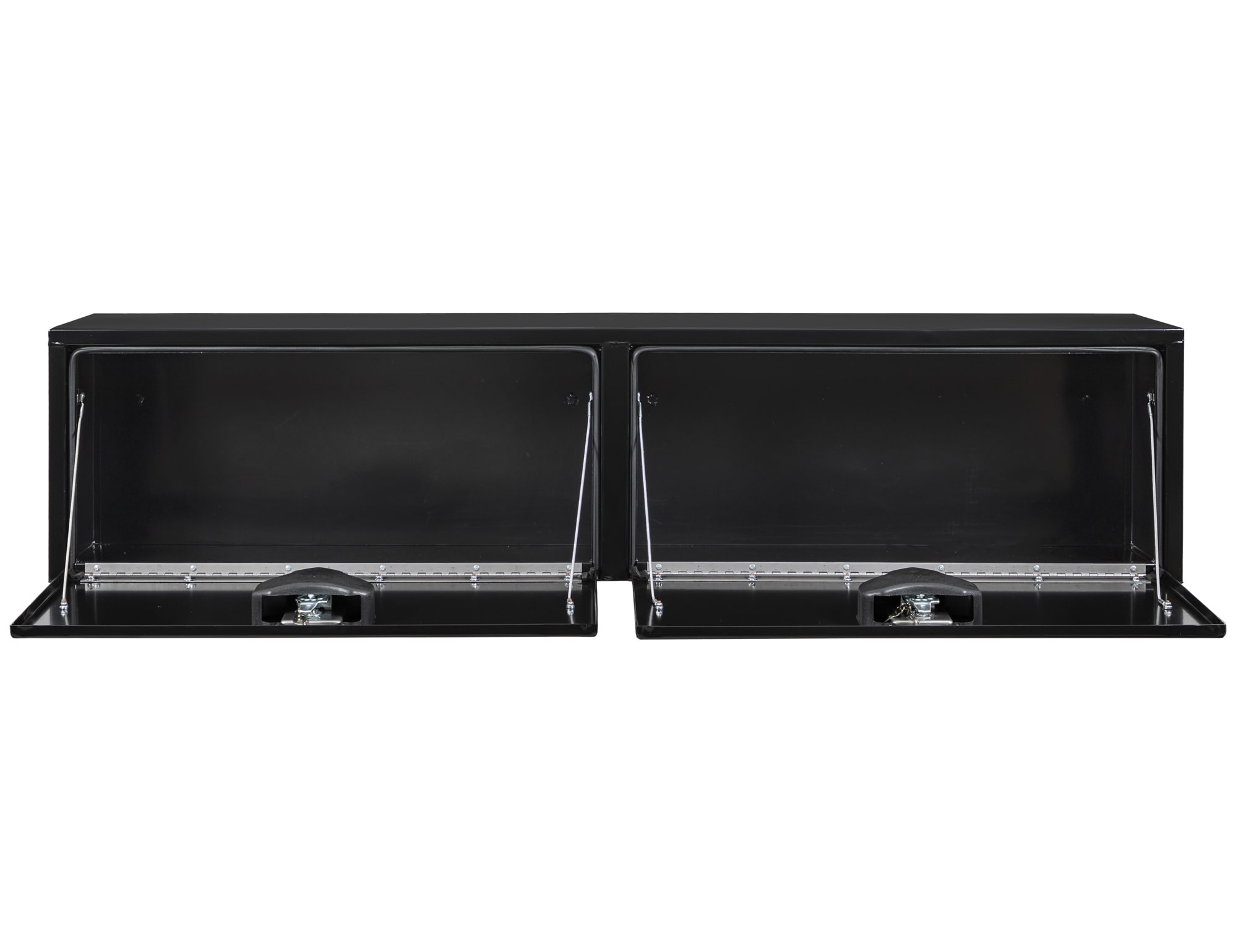 Caja de herramientas para camioneta de acero negro montada en la parte superior de 90 pulgadas x 16 pulgadas x 18 pulgadas de Buyers Products