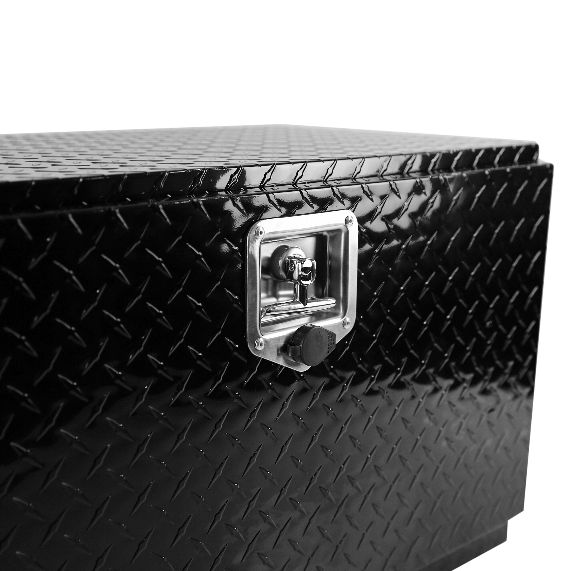 Caja de herramientas para camioneta de montaje lateral en aluminio negro de 30.1 pulgadas x 17.1 pulgadas x 17.9 pulgadas Kahomvis YS-QPW1-141