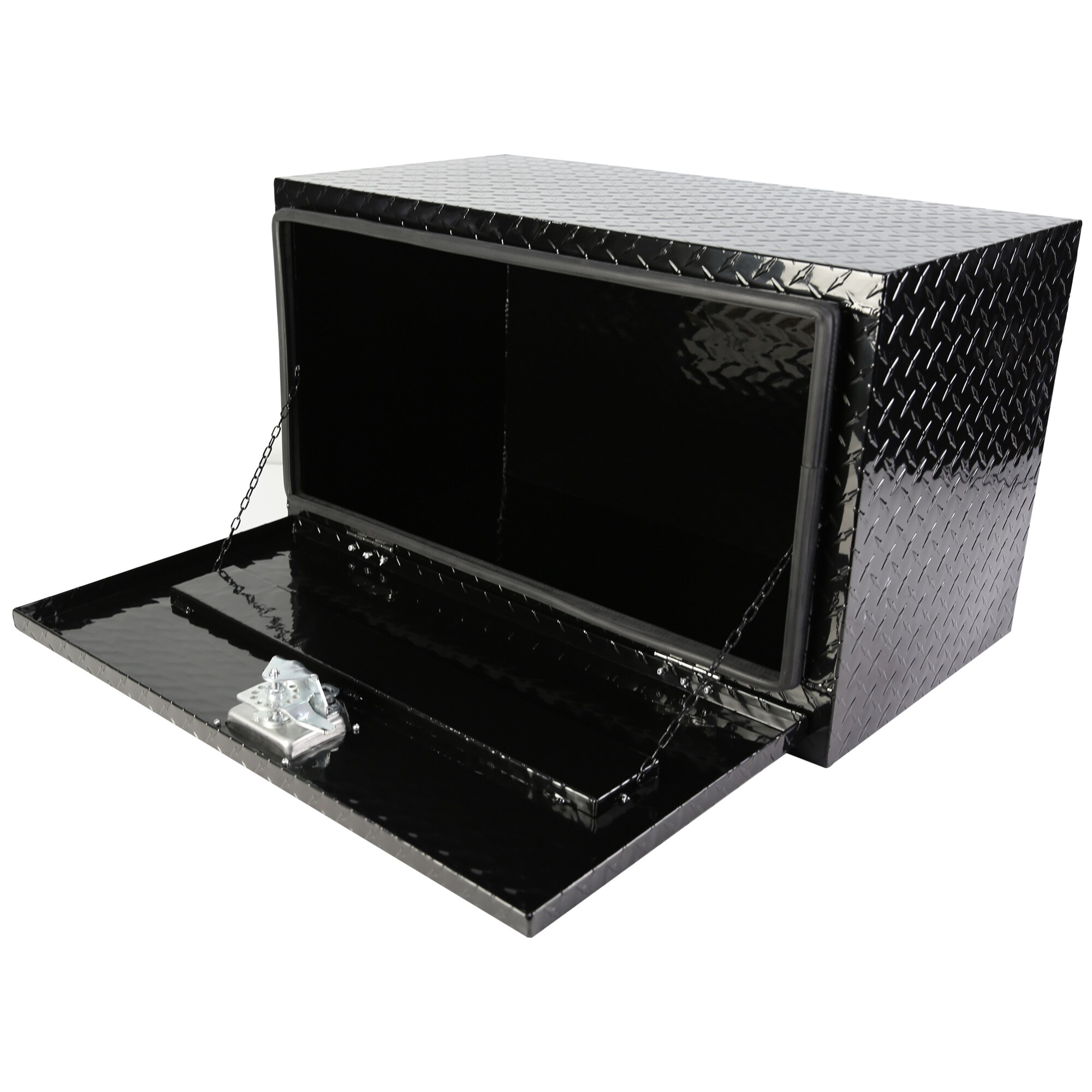 Caja de herramientas para camioneta de montaje lateral en aluminio negro de 30.1 pulgadas x 17.1 pulgadas x 17.9 pulgadas Kahomvis YS-QPW1-141