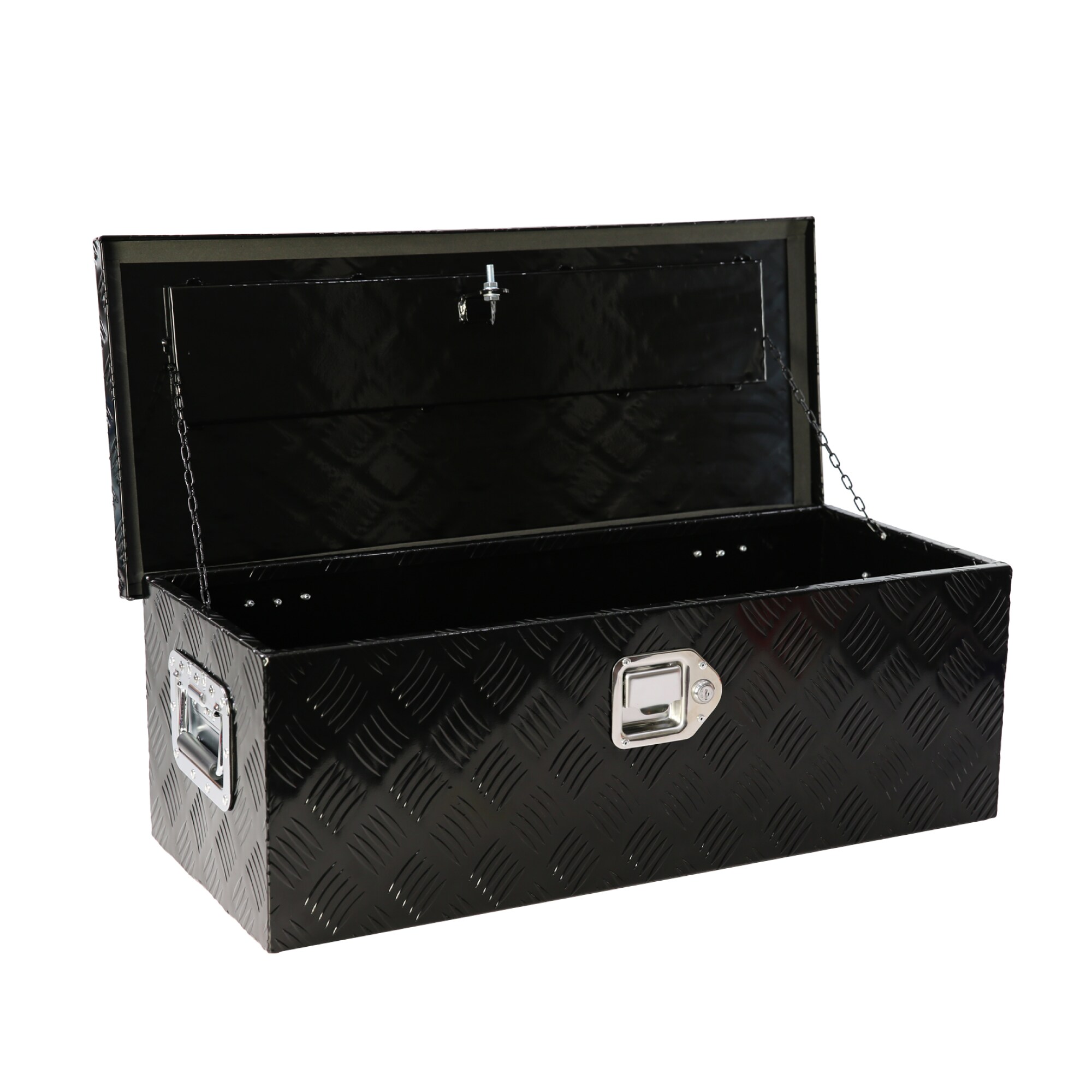 Caja de herramientas lateral para camión de aluminio negro Kahomvis 30.12 pulgadas x 12.81 pulgadas x 10.43 pulgadas YS-QPW1-135