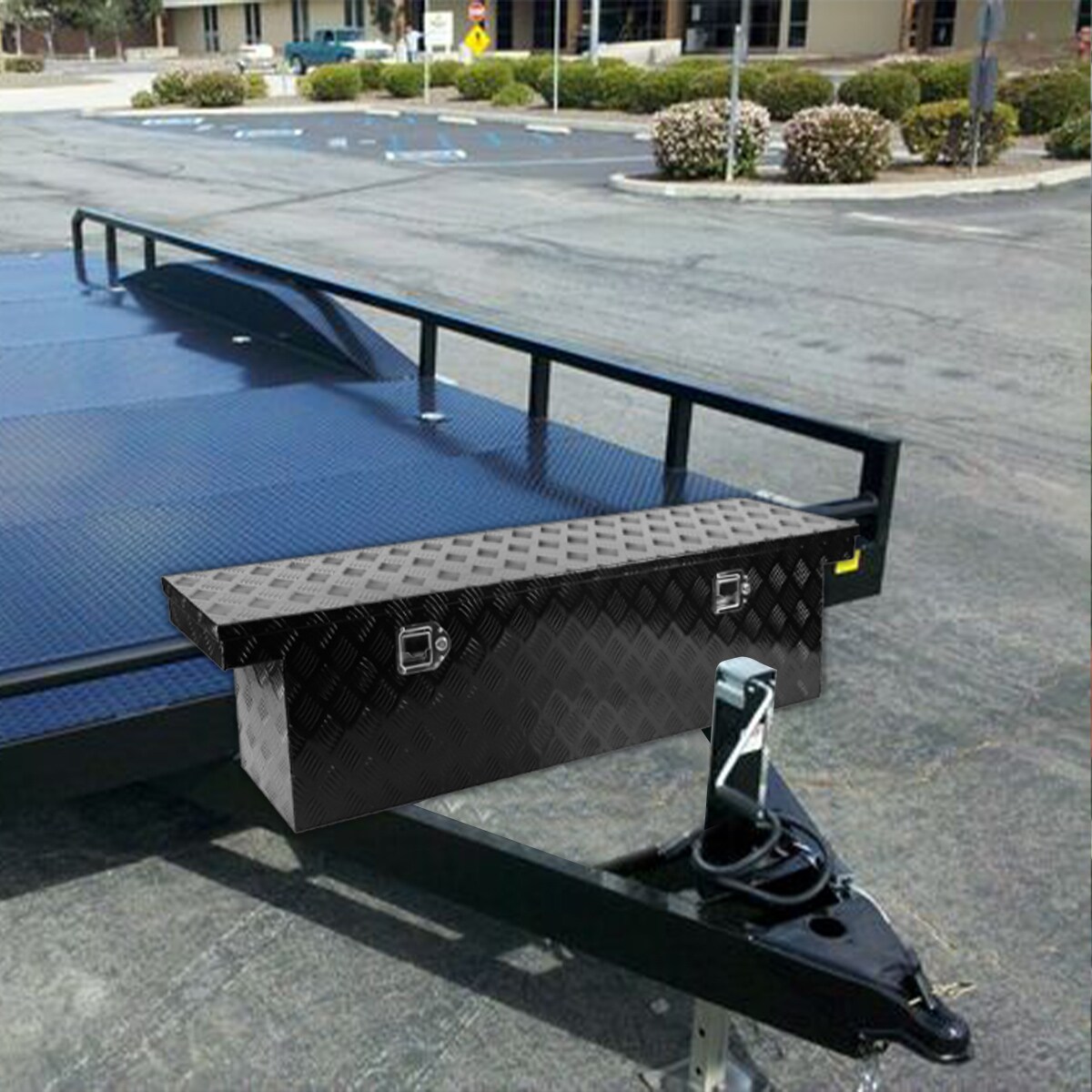 Caja de herramientas lateral de aluminio negro para camión Kahomvis 60.2 pulg x 12.2 pulg x 14.4 pulg YS-QPW1-138