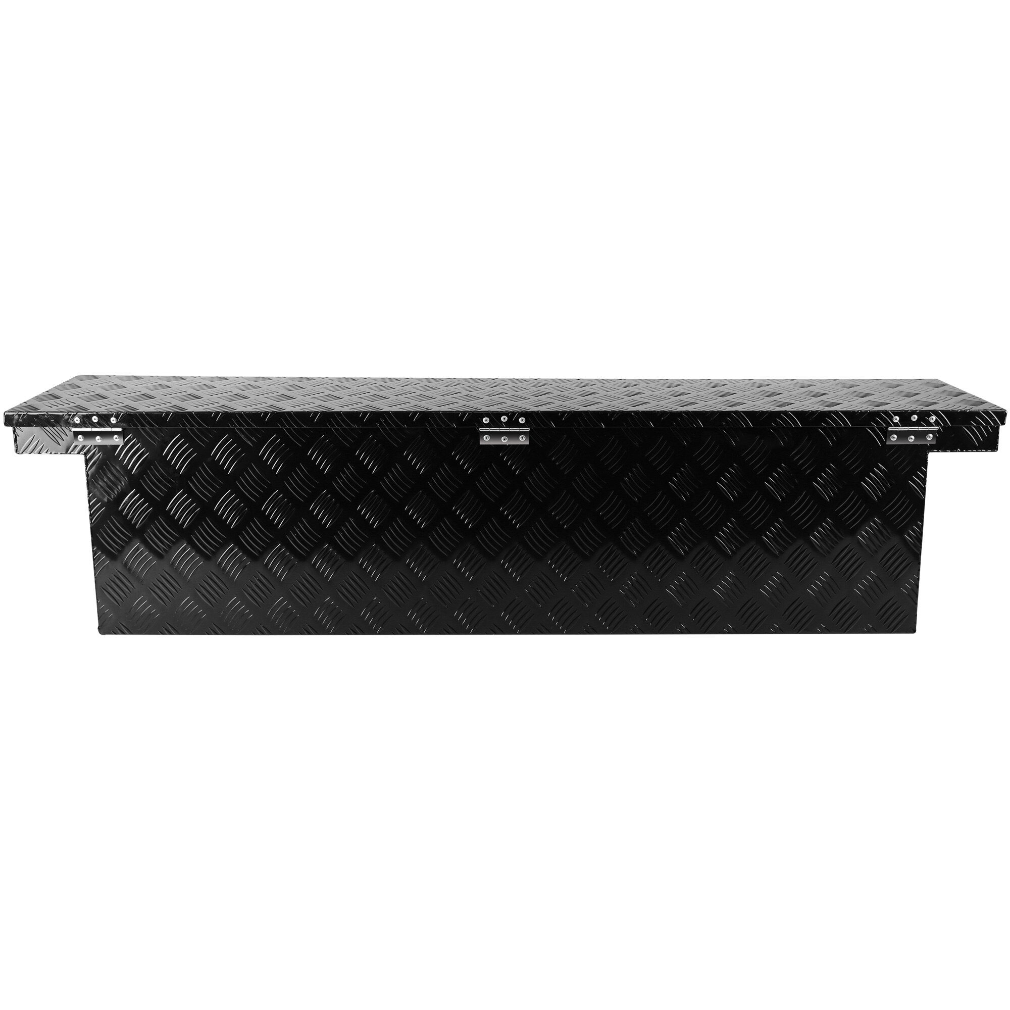 Caja de herramientas lateral de aluminio negro para camión Kahomvis 60.2 pulg x 12.2 pulg x 14.4 pulg YS-QPW1-138