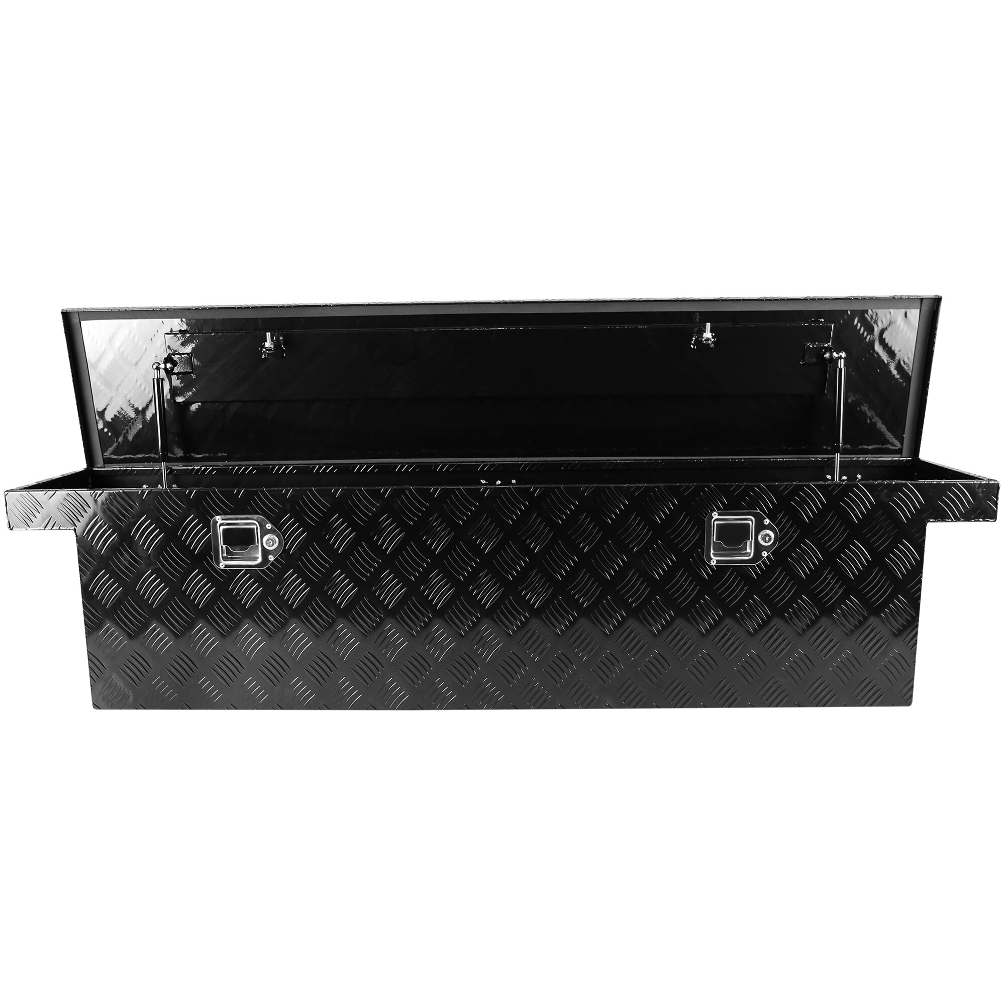 Caja de herramientas lateral de aluminio negro para camión Kahomvis 60.2 pulg x 12.2 pulg x 14.4 pulg YS-QPW1-138