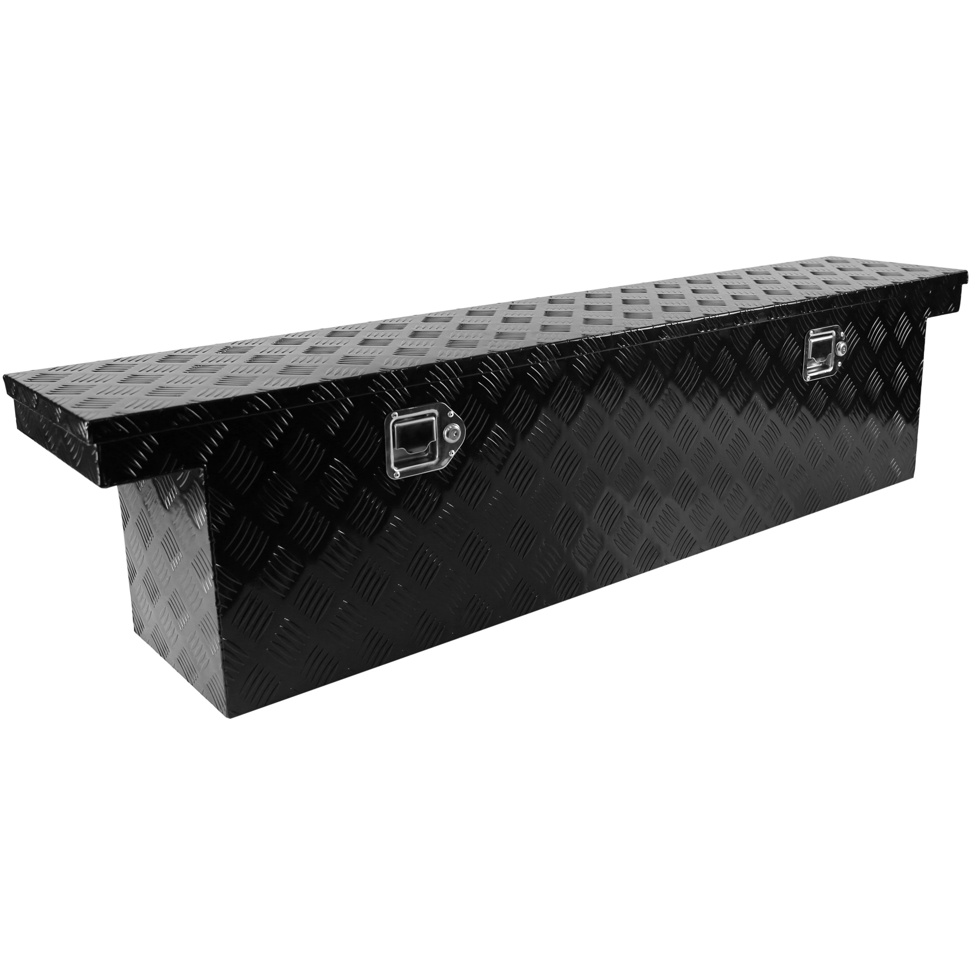 Caja de herramientas lateral de aluminio negro para camión Kahomvis 60.2 pulg x 12.2 pulg x 14.4 pulg YS-QPW1-138