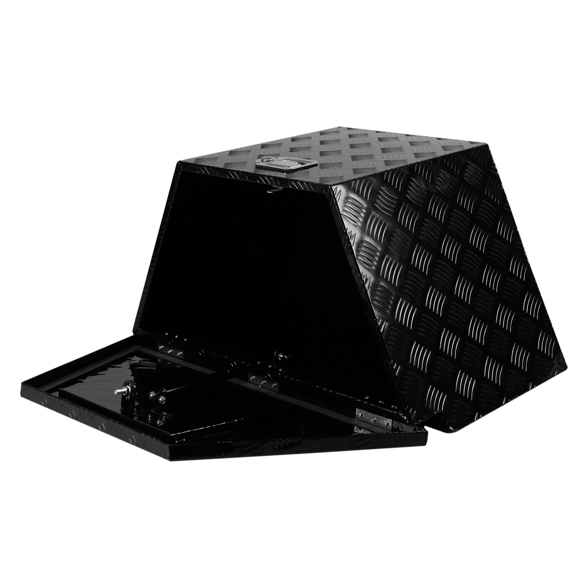 Caja de herramientas para camioneta de montaje lateral en aluminio negro 28.5 pulgadas x 17.7 pulgadas x 18.5 pulgadas Kahomvis YS-QPW1-502