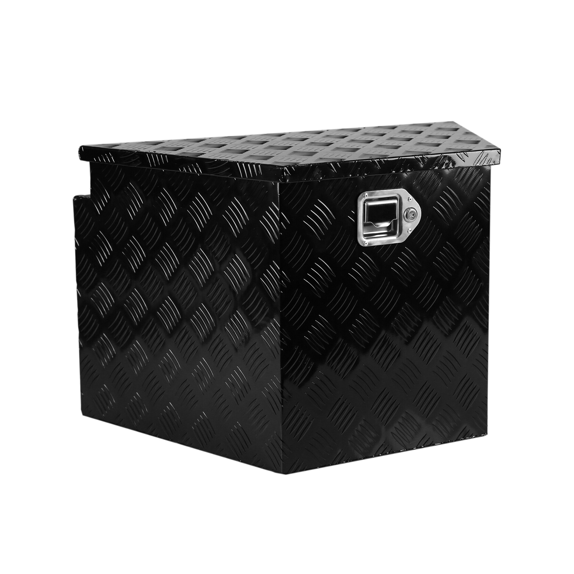 Caja de herramientas para camioneta de montaje lateral en aluminio negro 28.5 pulgadas x 17.7 pulgadas x 18.5 pulgadas Kahomvis YS-QPW1-502